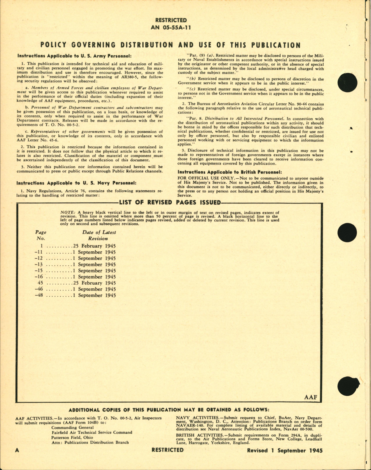 Sample page 4 from AirCorps Library document: Operation, Service, & Overhaul Instructions with Parts Catalog for Landing-Wheels and Flaps Position Indicators