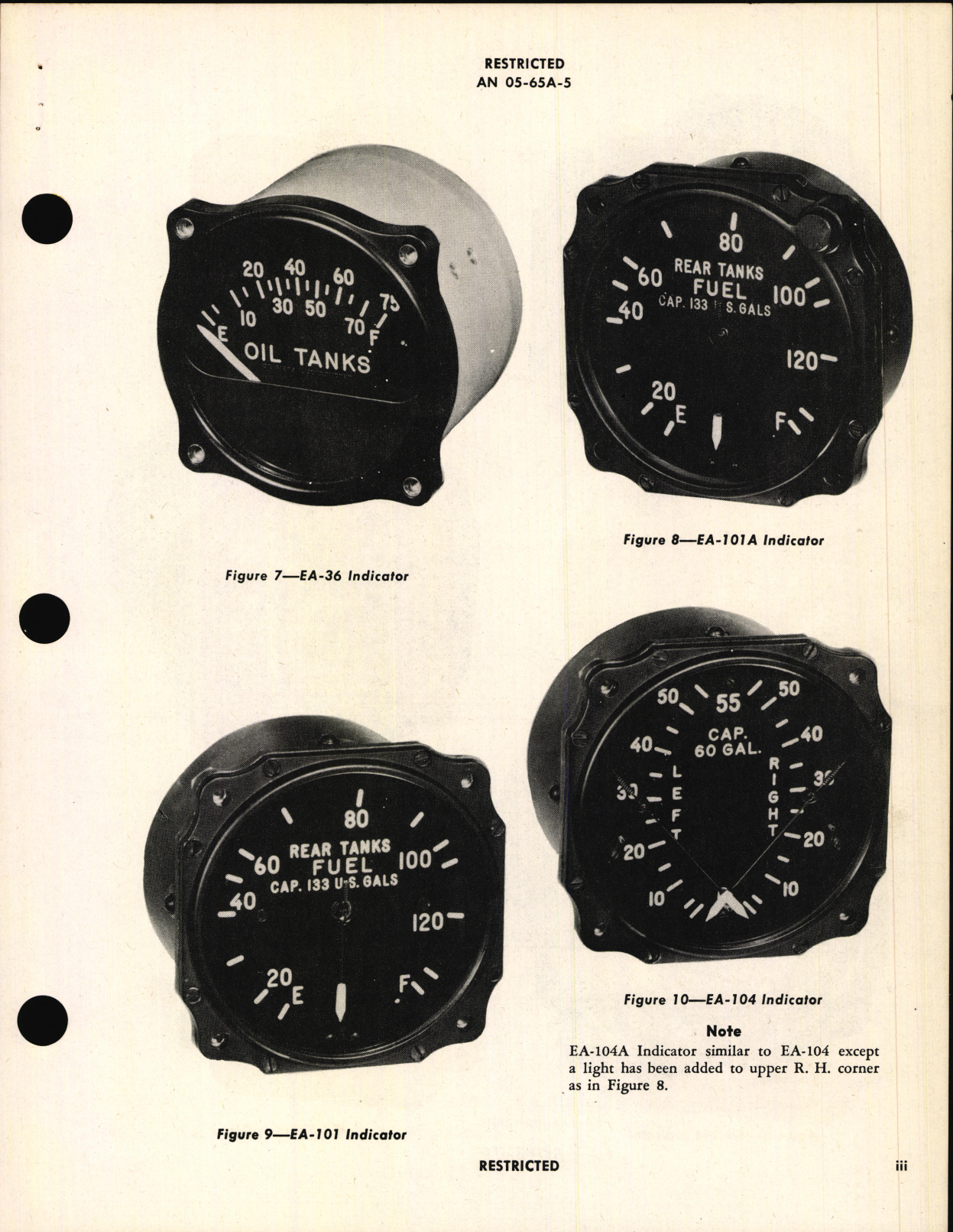 Sample page 5 from AirCorps Library document: Operation and Service Instructions for Fuel Level Gages