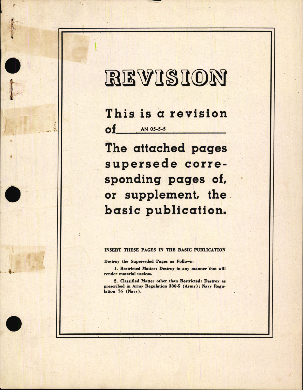 Sample page 1 from AirCorps Library document: Overhaul Instructions for Electric Tachometers