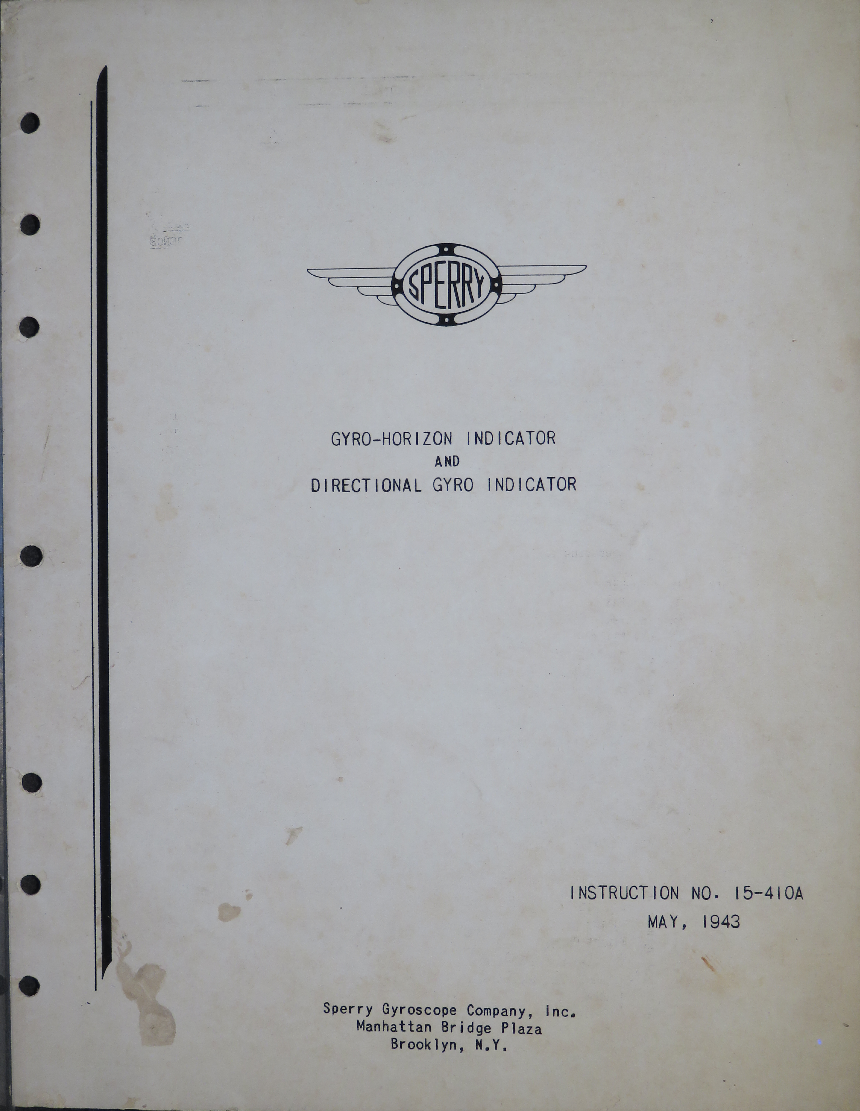 Sample page 1 from AirCorps Library document: Gyro-Horizon Indicator and Directional Gyro Indicator