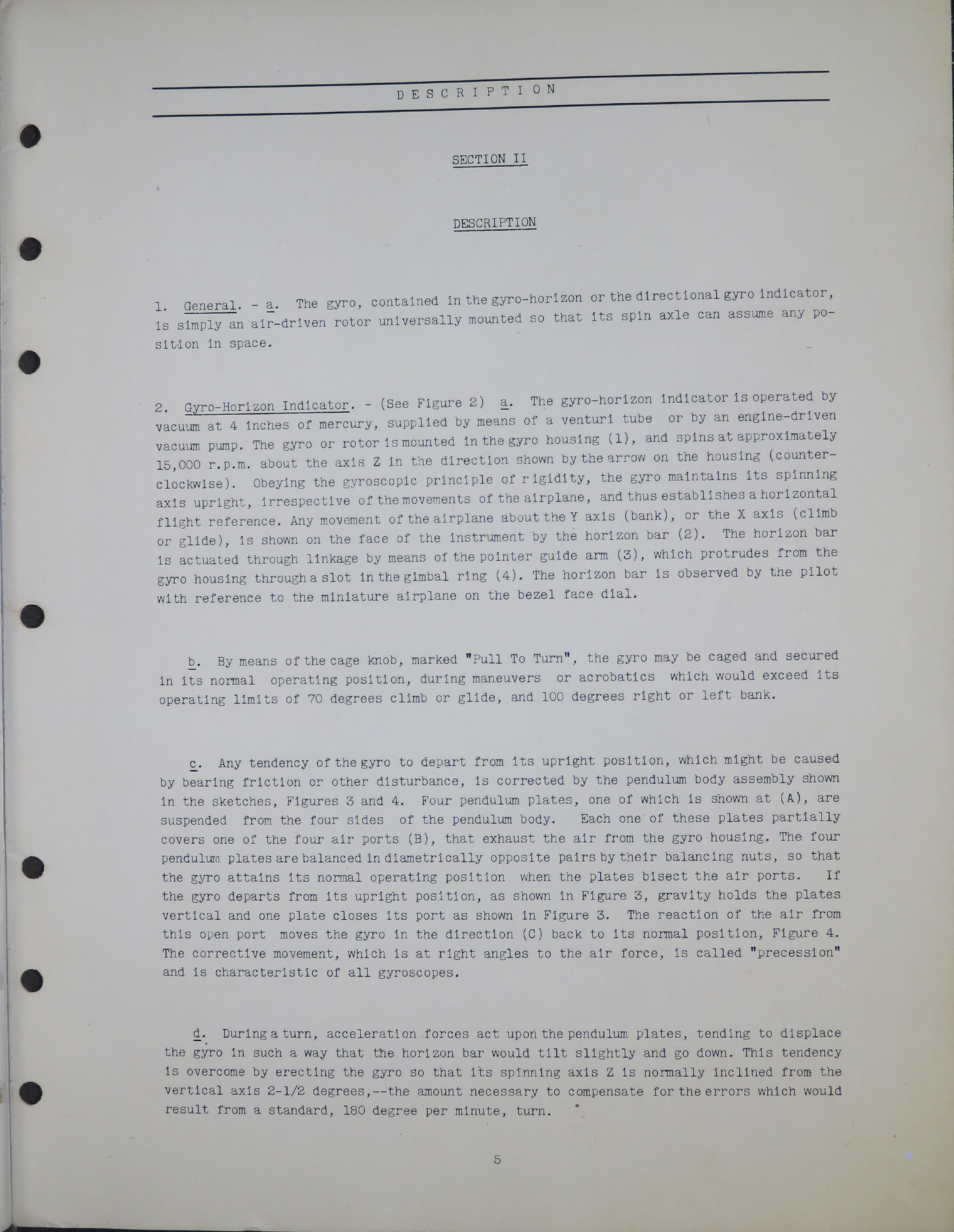 Sample page 5 from AirCorps Library document: Gyro-Horizon Indicator and Directional Gyro Indicator