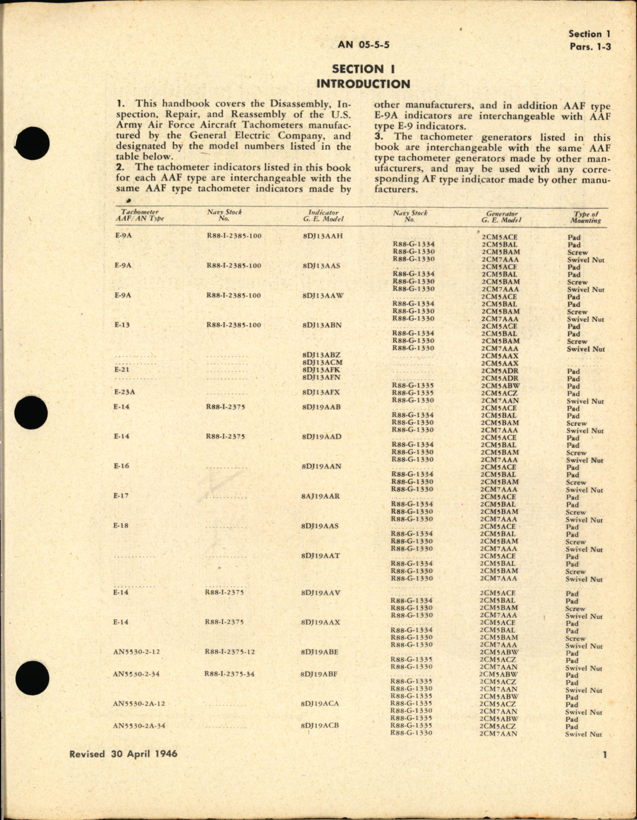 Sample page 7 from AirCorps Library document: Overhaul Instructions for Electric Tachometers