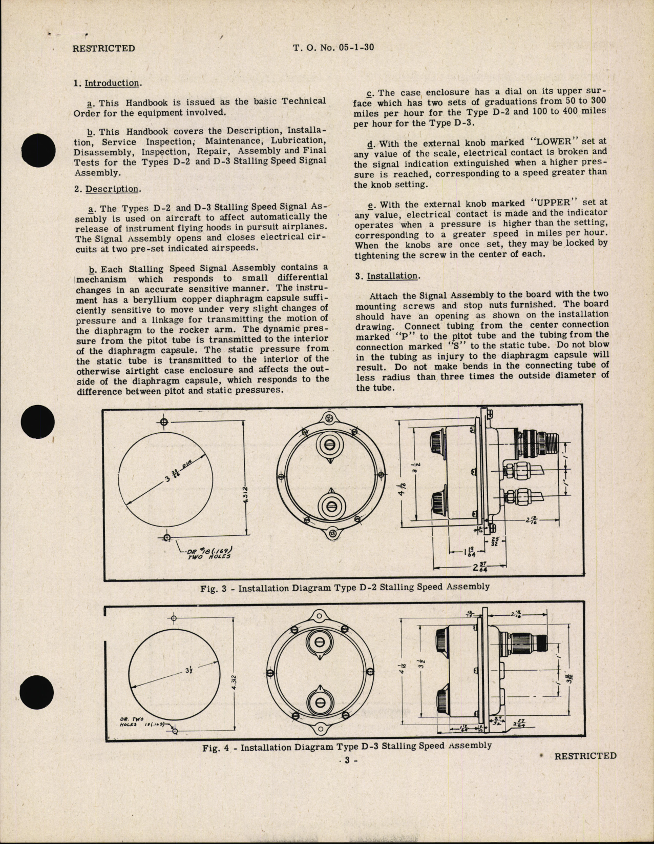 Sample page 5 from AirCorps Library document: Handbook of Instructions with Parts Catalog for Stalling Speed Signal Assembly