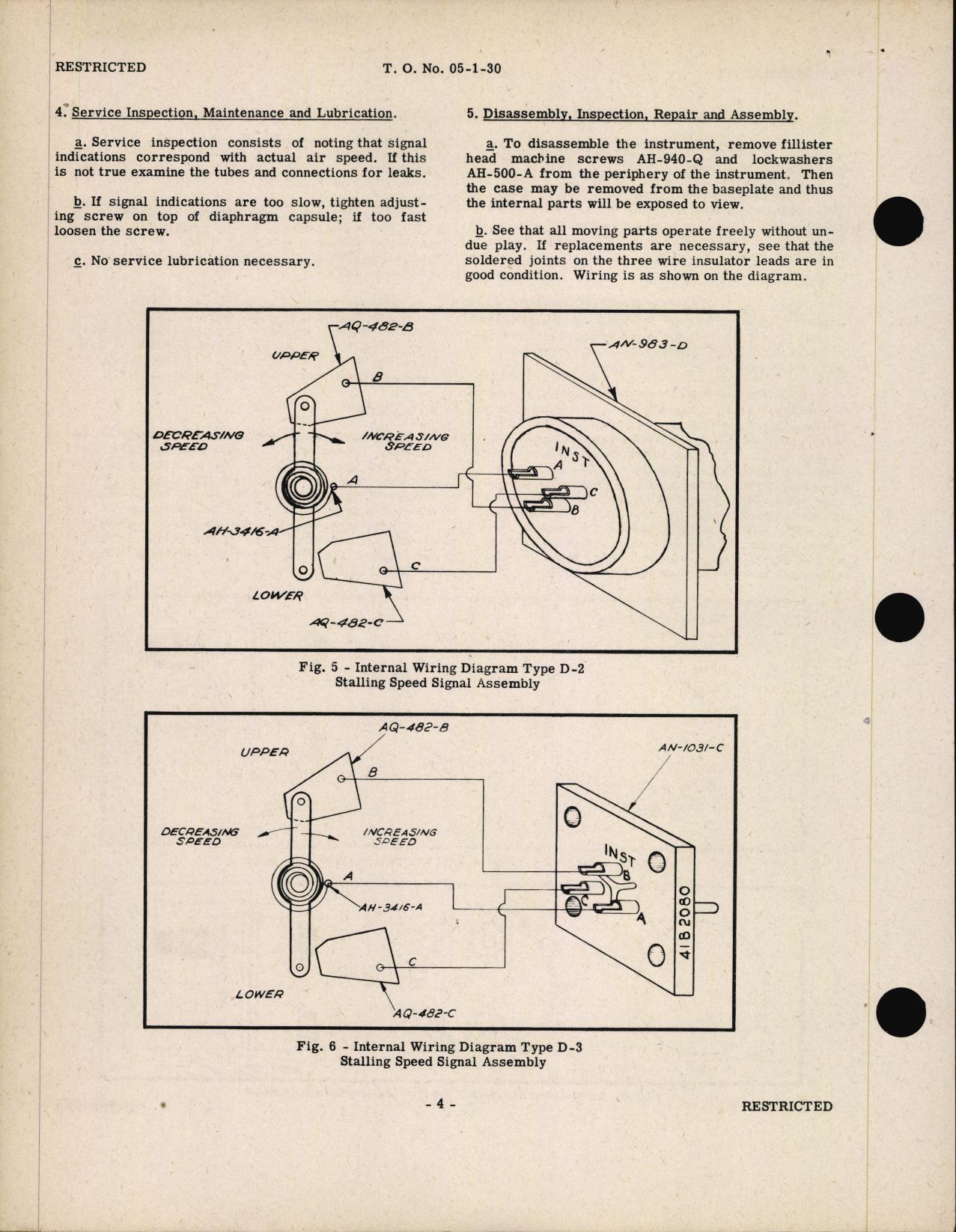 Sample page 6 from AirCorps Library document: Handbook of Instructions with Parts Catalog for Stalling Speed Signal Assembly