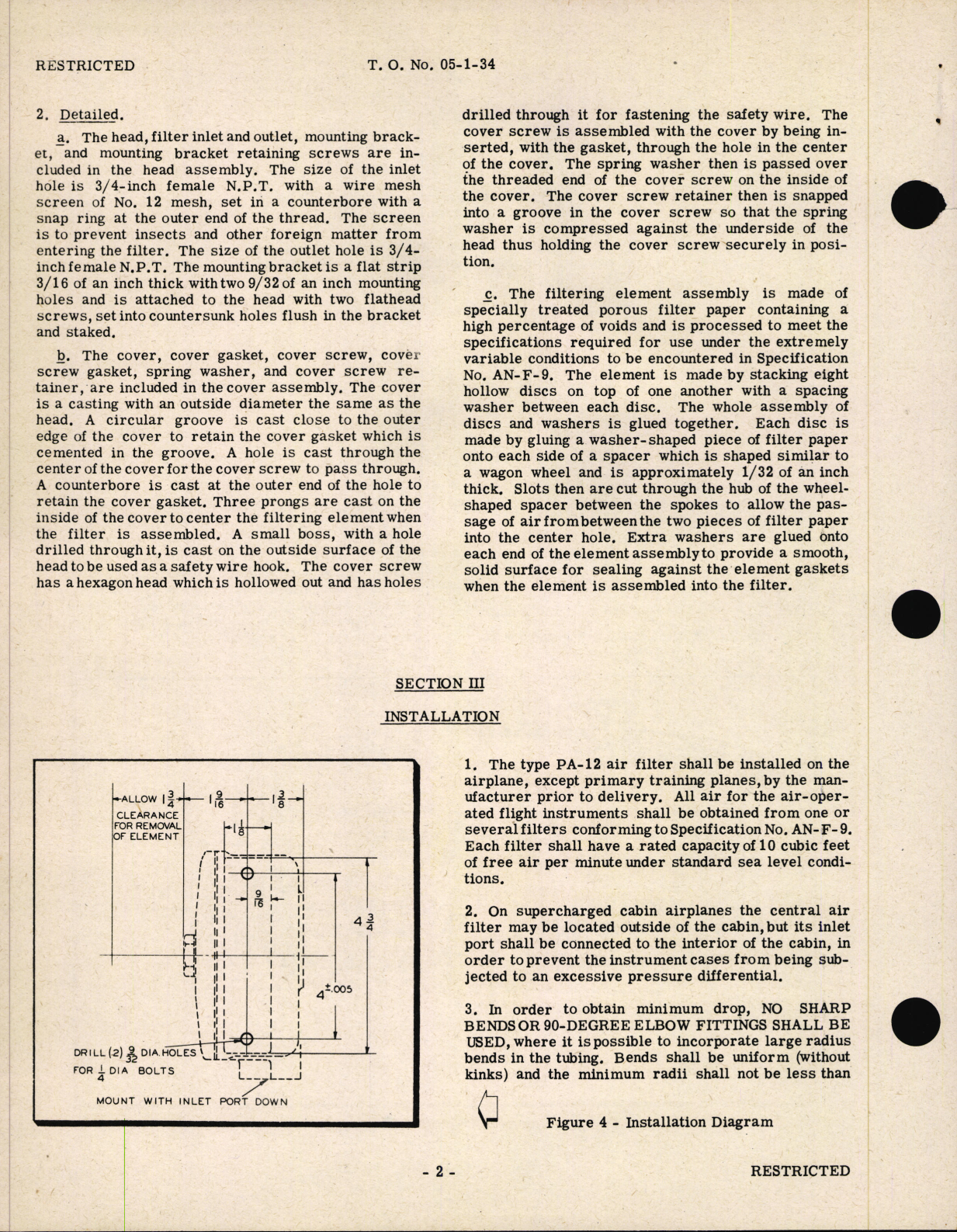 Sample page 6 from AirCorps Library document: Handbook of Instructions with Parts Catalog for Type PA-12 Air Filter