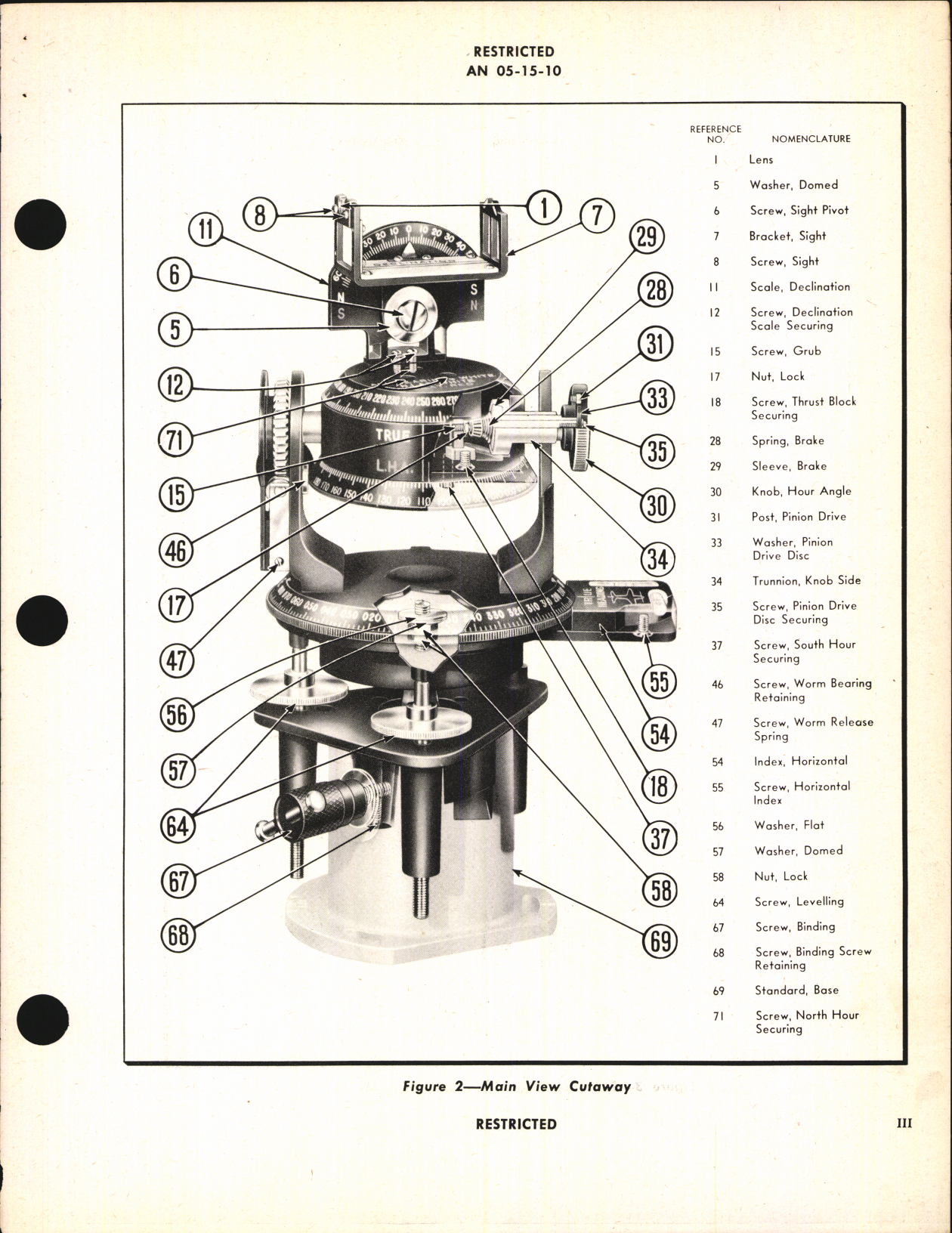 Sample page 7 from AirCorps Library document: Handbook of Instructions with Parts Catalog for Mark II Astro Compass