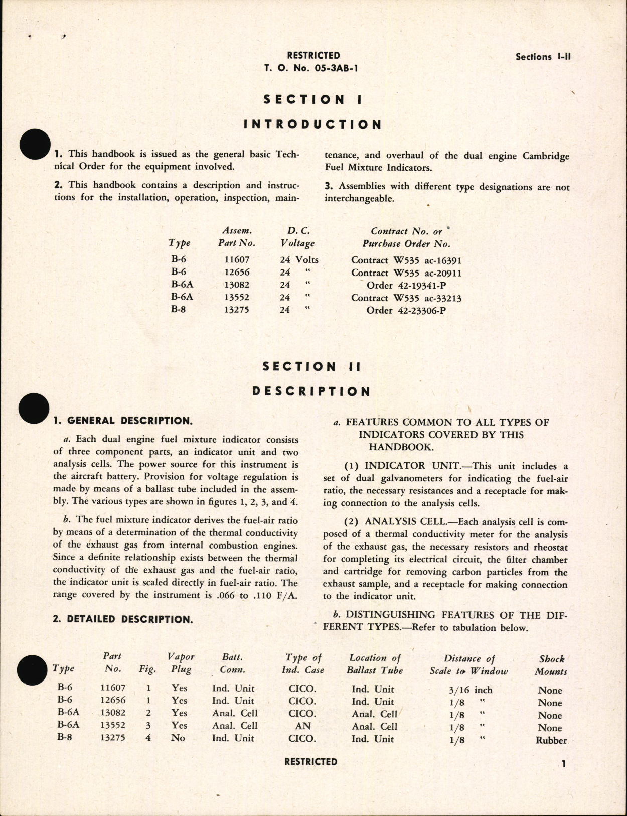 Sample page 7 from AirCorps Library document: Handbook of Instructions with Parts Catalog for Fuel Mixture Indicators