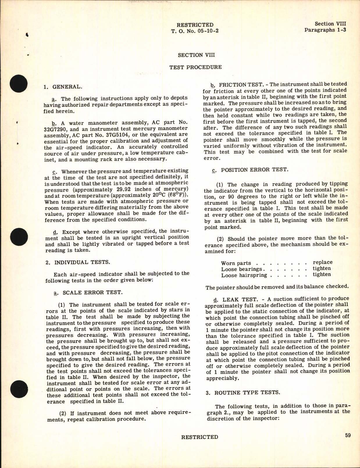 Sample page 7 from AirCorps Library document: Handbook of Instructions for Air-Speed Indicators