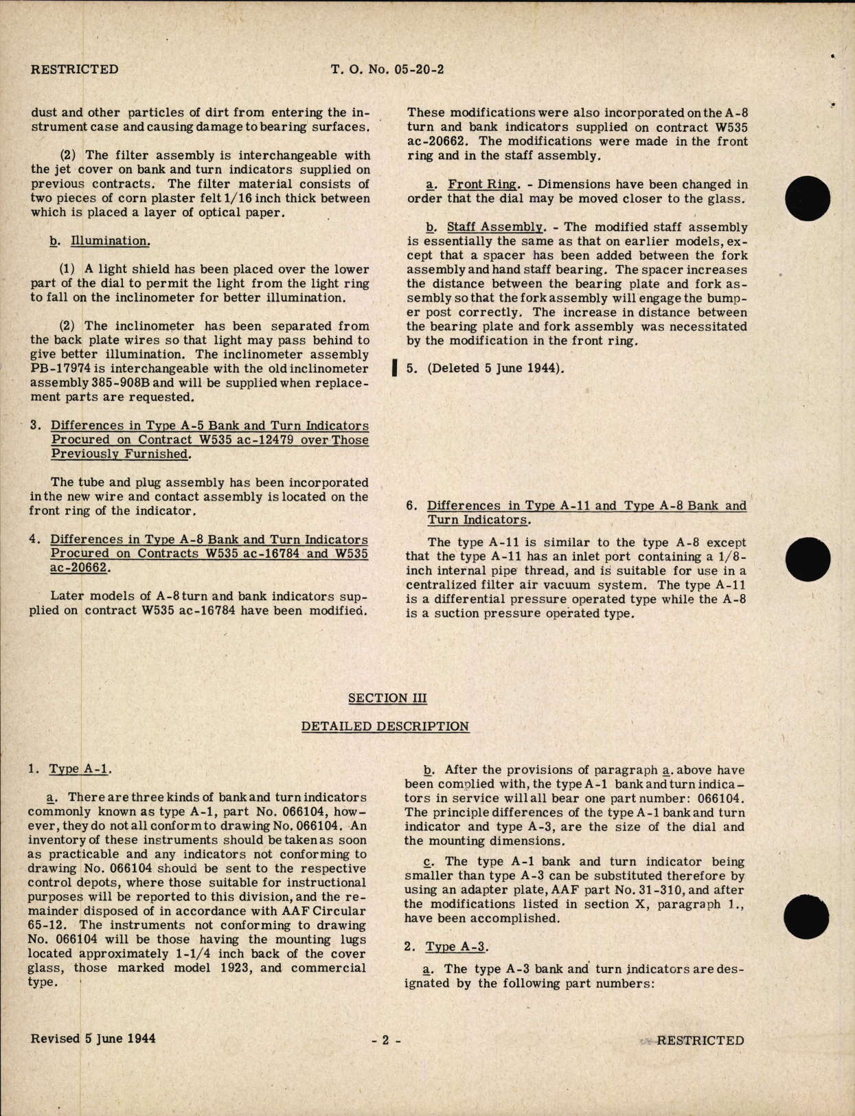 Sample page 8 from AirCorps Library document: Handbook of Instructions with Parts Catalog for Bank and Turn Indicators