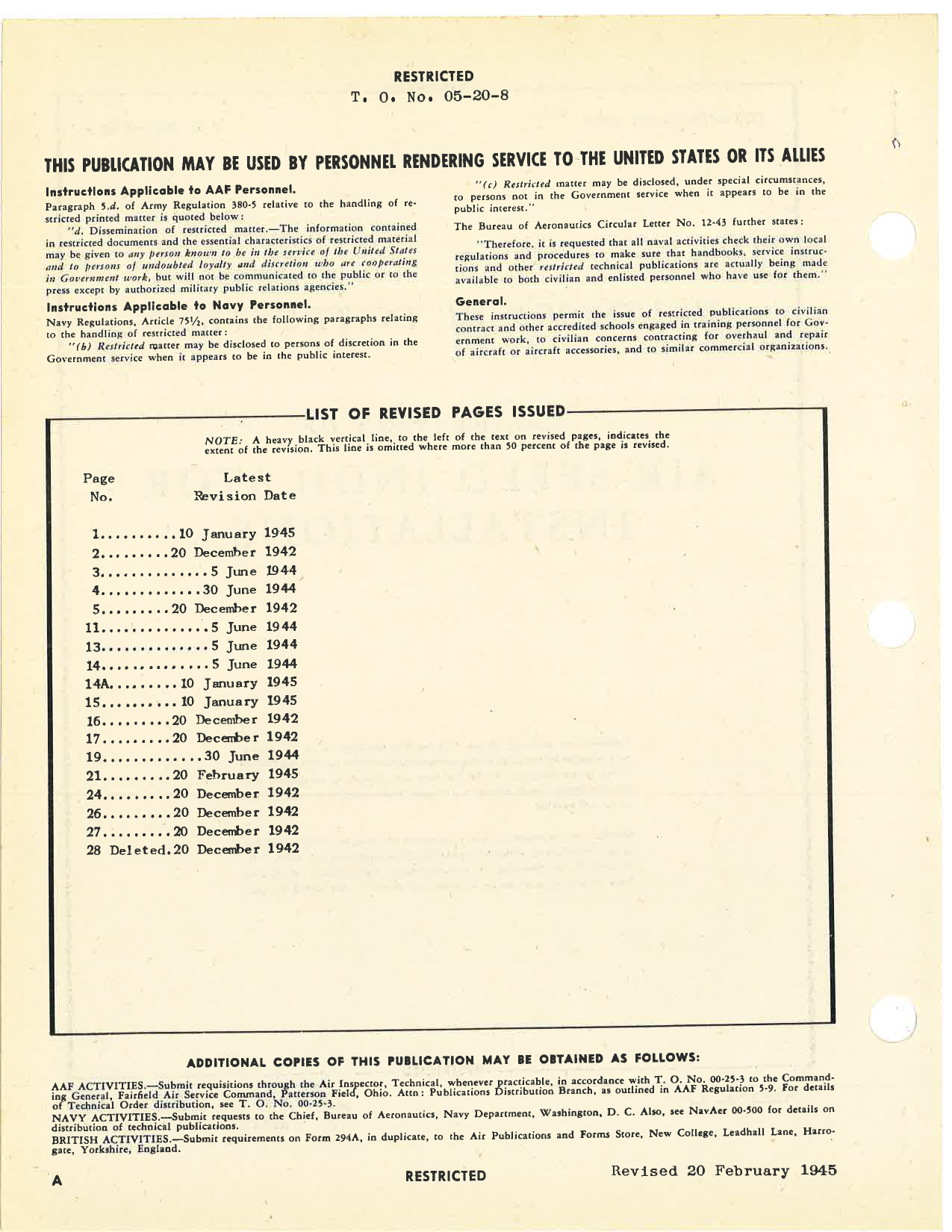Sample page 7 from AirCorps Library document: Instructions for Calibration of Airspeed Indicator Installations