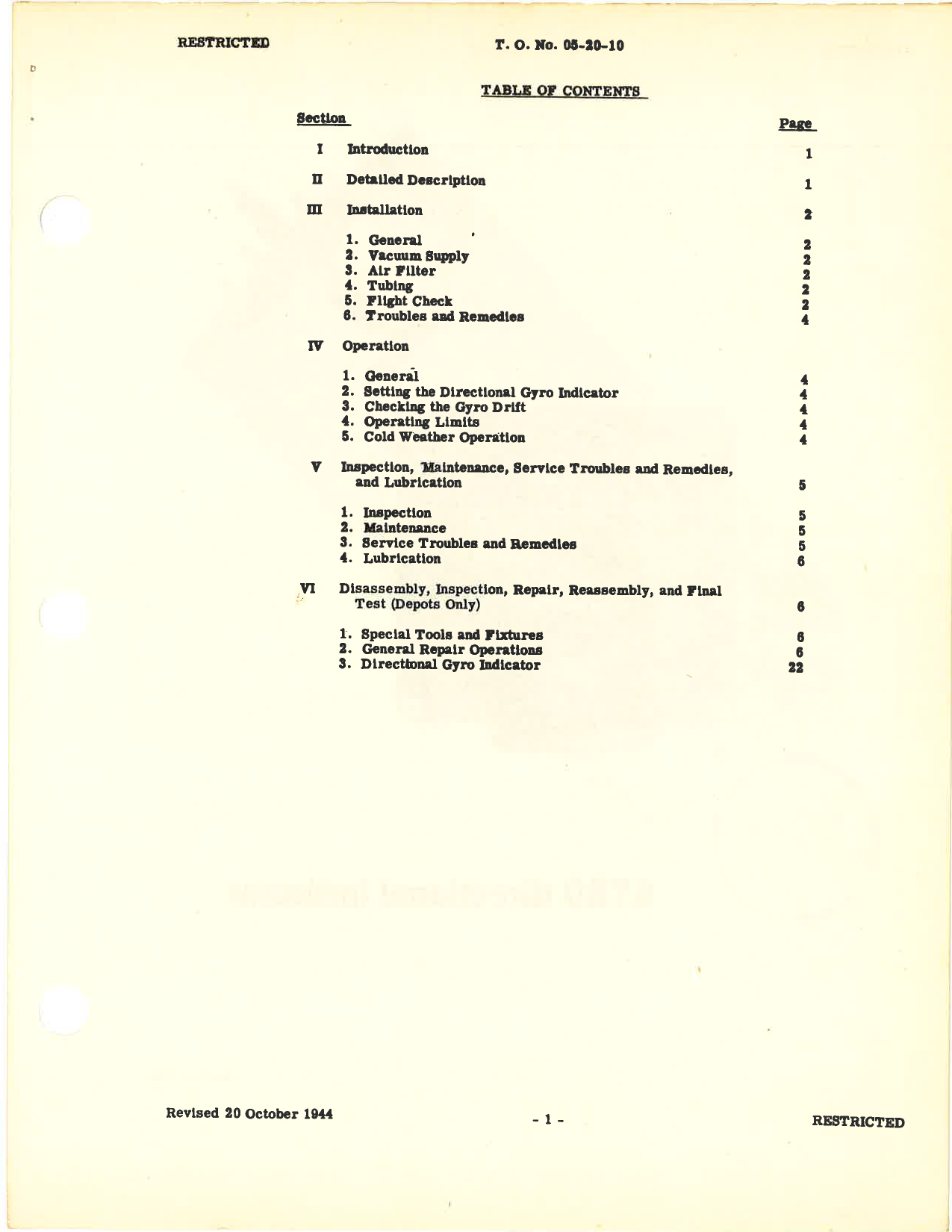 Sample page 5 from AirCorps Library document: Handbook of Instructions with Parts Catalog for Directional Gyro Indicators