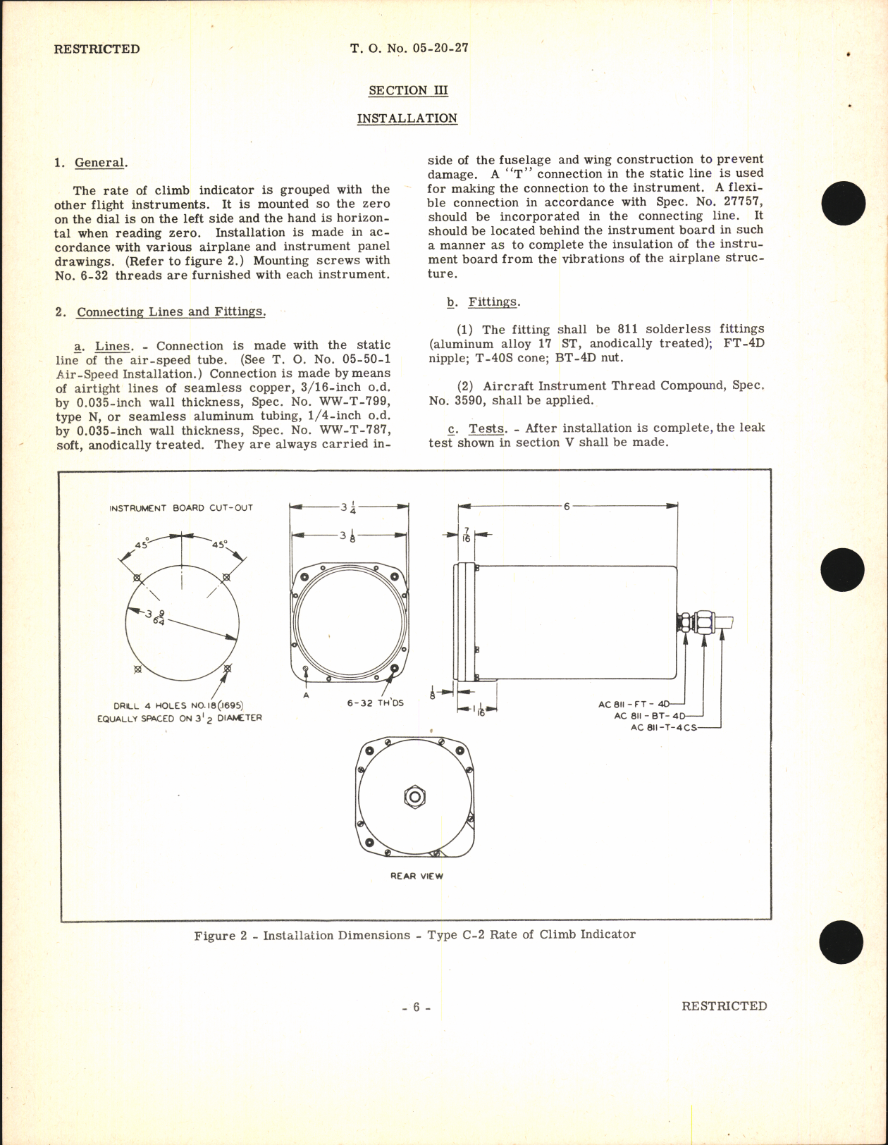 Sample page 8 from AirCorps Library document: Handbook of Instructions with Parts Catalog for Type C-2 Rate of Climb Indicator