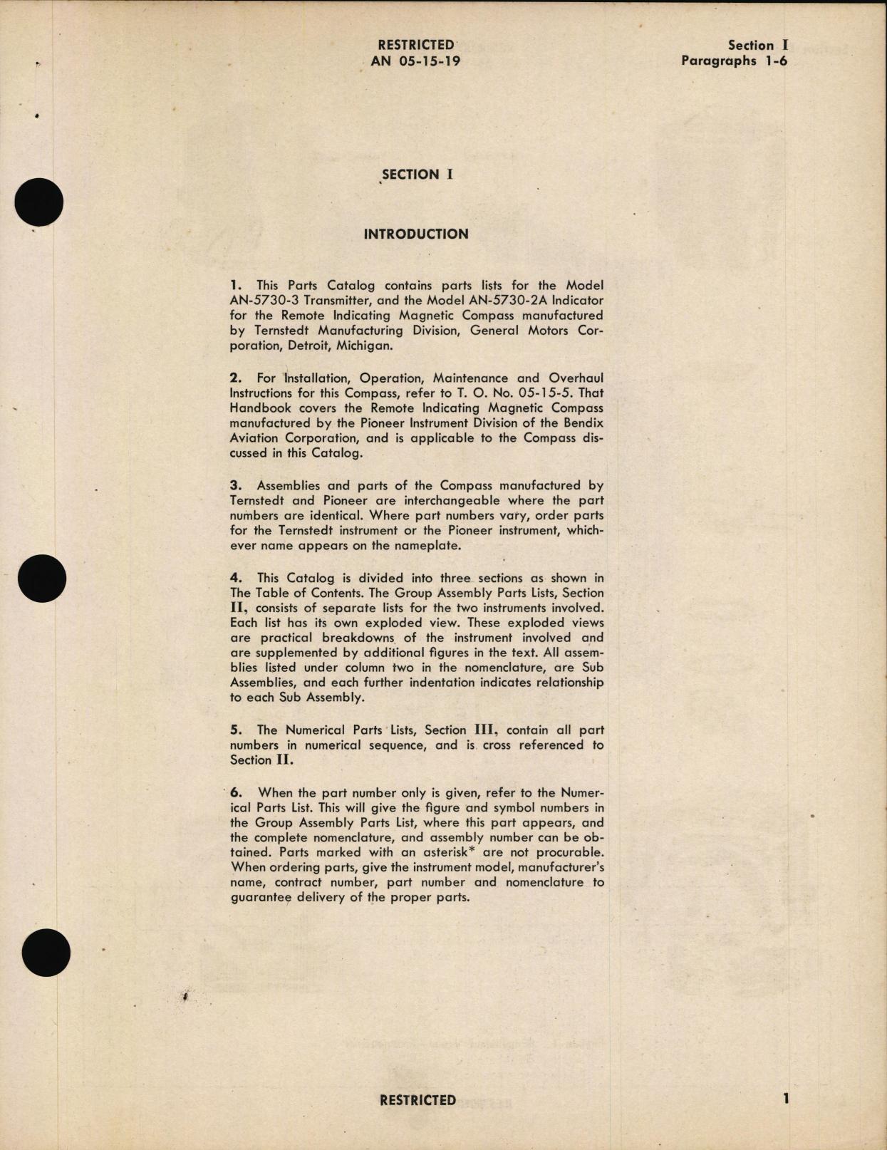 Sample page 5 from AirCorps Library document: Parts Catalog for Remote Indicating Magnetic Compass