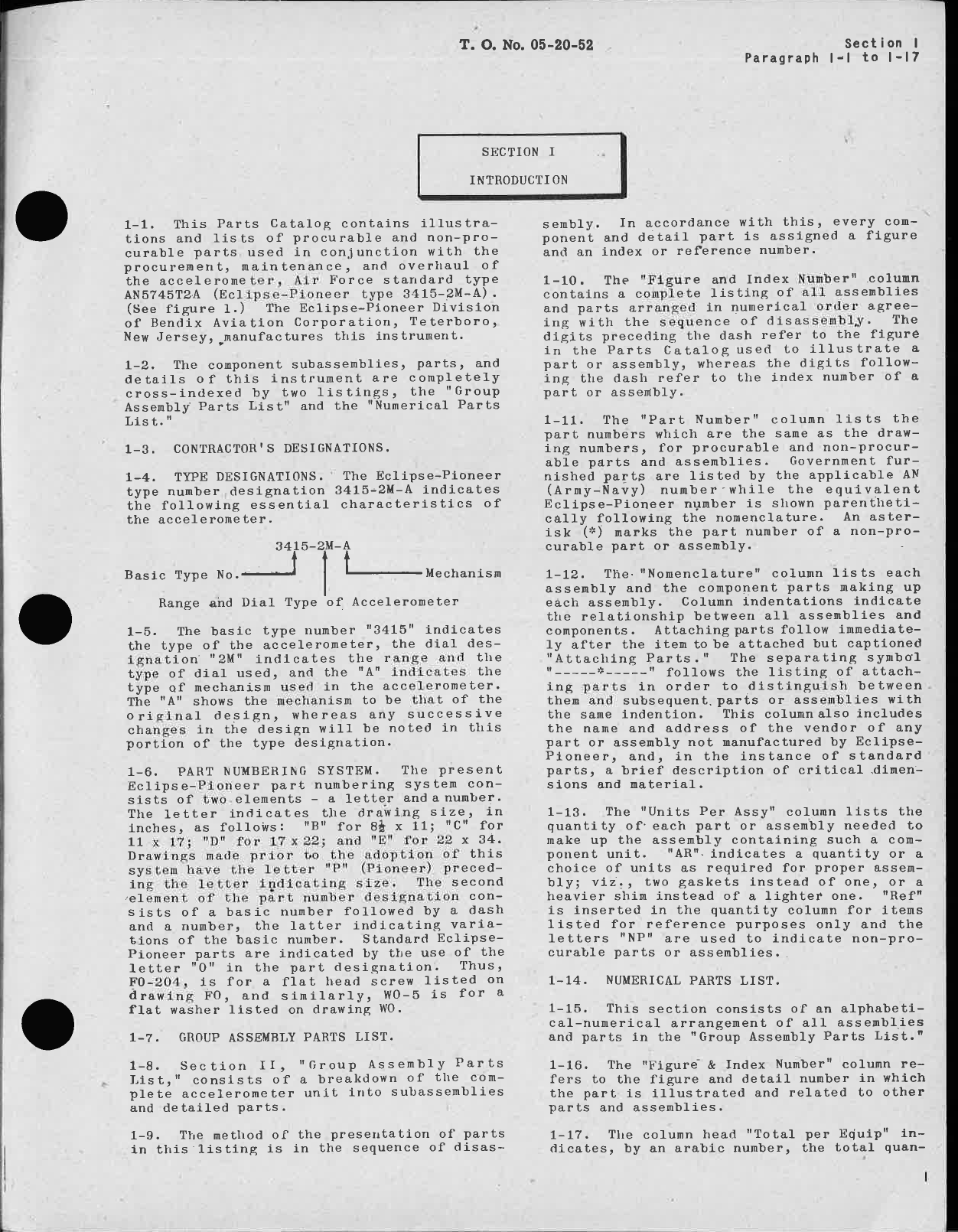 Sample page 5 from AirCorps Library document: Parts Catalog for Type AN5745T2A Accelerometer