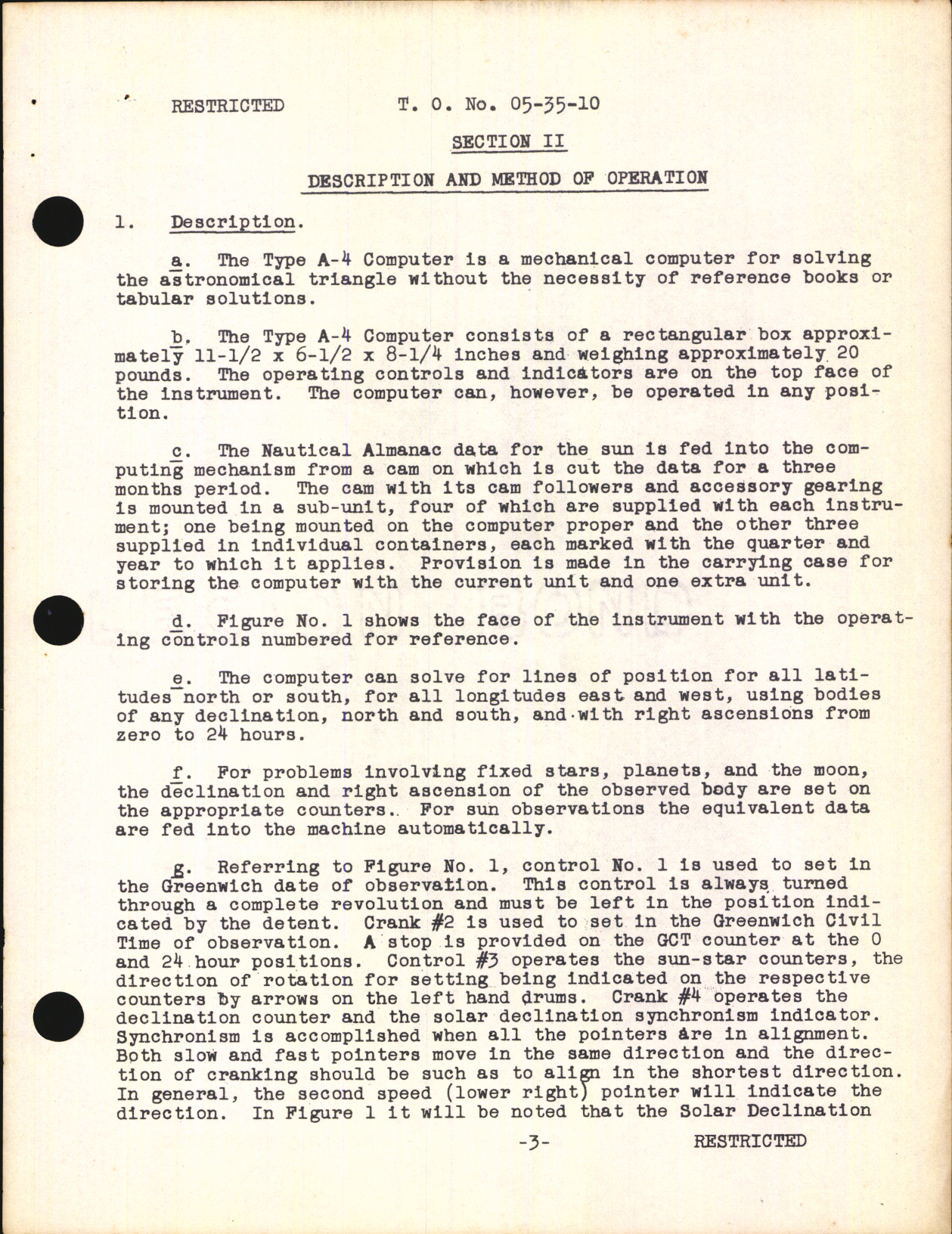 Sample page 5 from AirCorps Library document: Service Instructions for Type A-4 Line of Position Computer