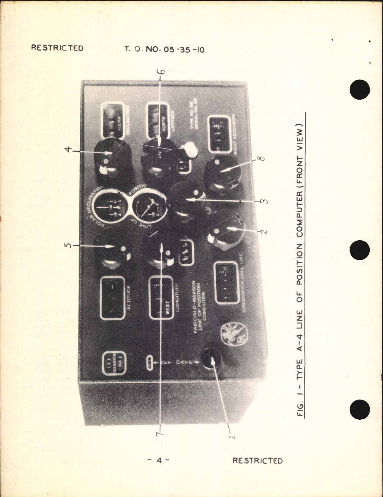 Sample page 6 from AirCorps Library document: Service Instructions for Type A-4 Line of Position Computer