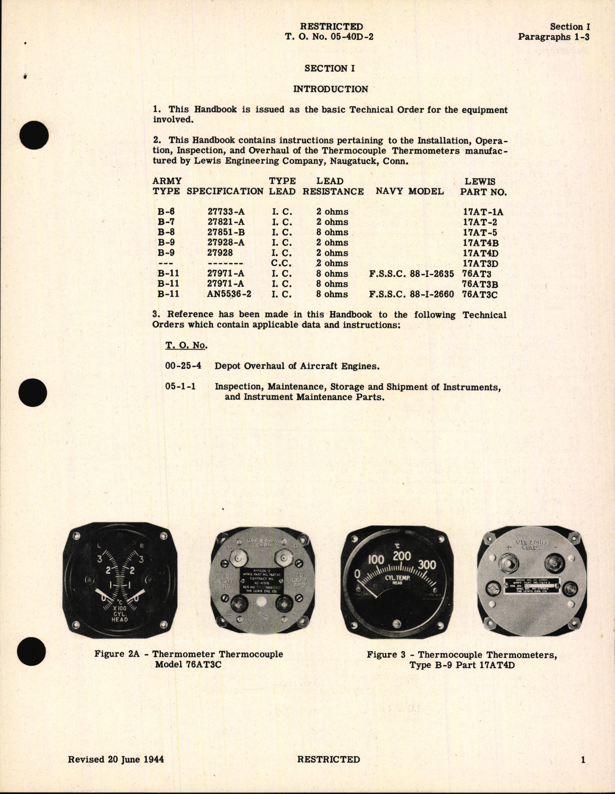 Sample page 5 from AirCorps Library document: Handbook of Instructions with Parts Catalog for Thermocouple Thermometers