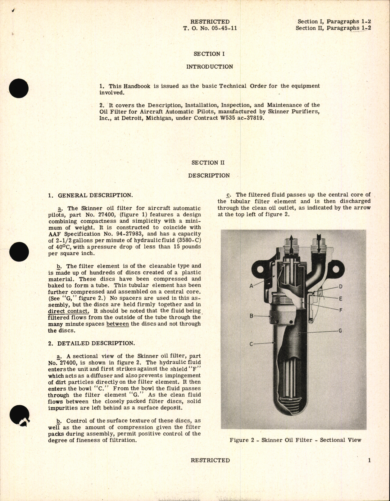 Sample page 5 from AirCorps Library document: Handbook of Instructions with Parts Catalog for Oil Filters for Aircraft Automatic Pilots