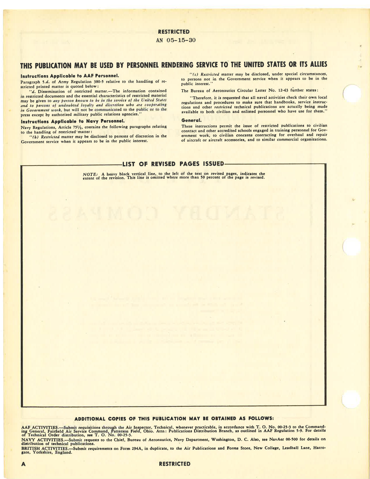 Sample page 8 from AirCorps Library document: Operation, Service, & Overhaul Inst w/ Parts Catalog for Standby Compass B-21 (Navy R88-C-777)