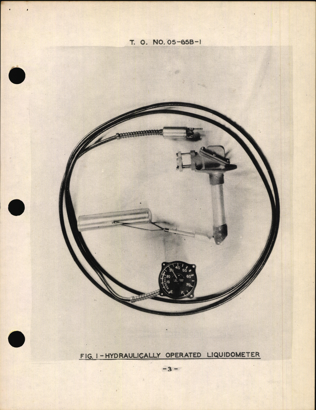Sample page 5 from AirCorps Library document: Preliminary Handbook of Instructions with Parts Catalog for Hydraulically Operated Liquidometers