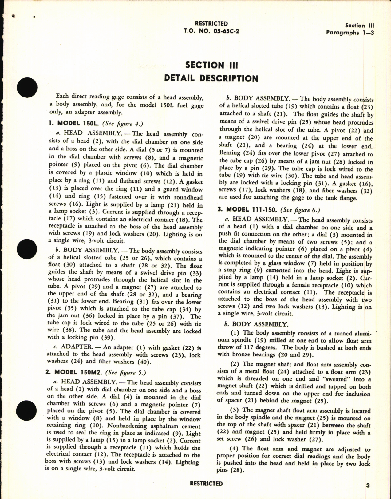 Sample page 7 from AirCorps Library document: Operation, Service, & Overhaul Inst w/ Parts Catalog for Direct Reading Fuel and Oil Gages