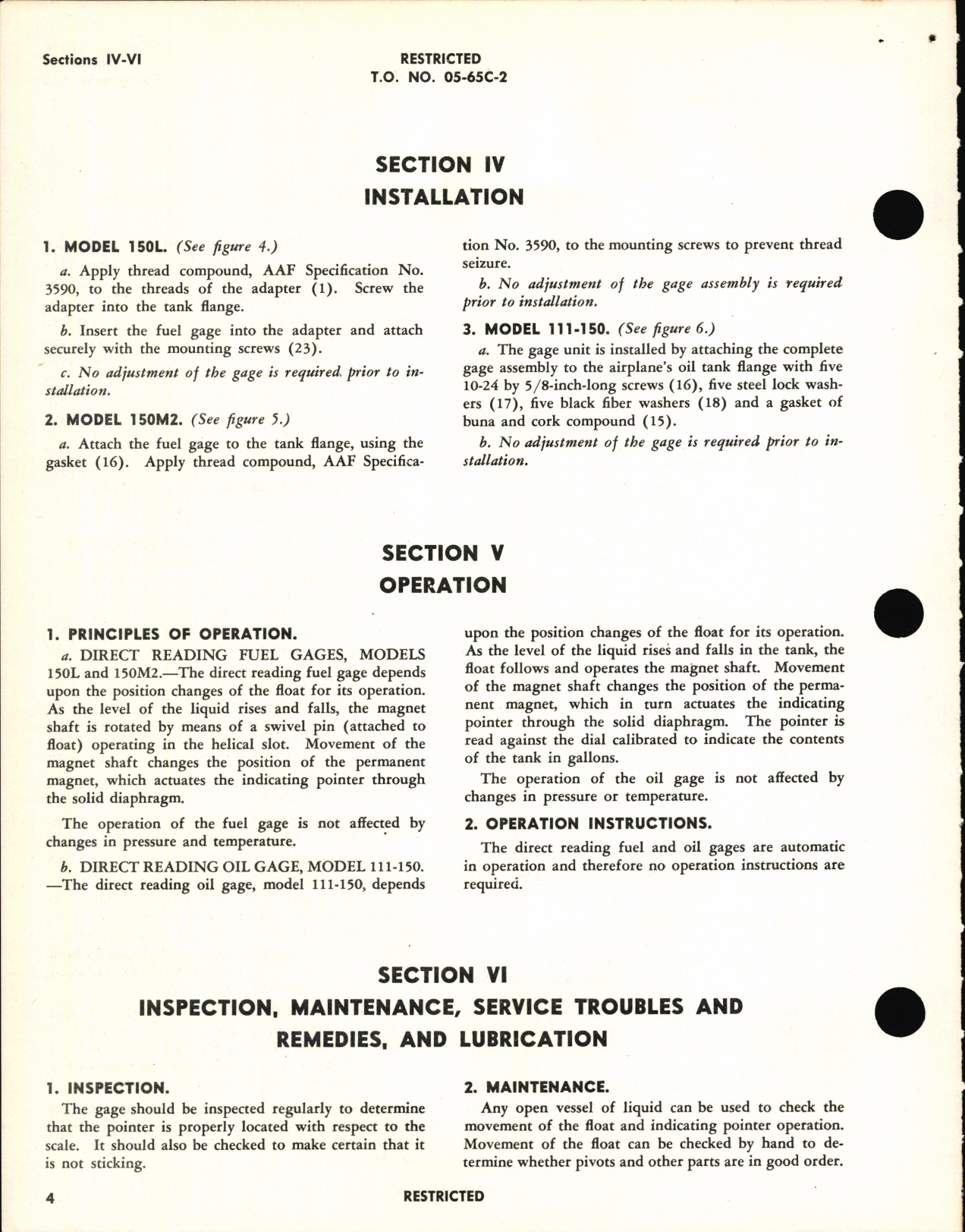 Sample page 8 from AirCorps Library document: Operation, Service, & Overhaul Inst w/ Parts Catalog for Direct Reading Fuel and Oil Gages