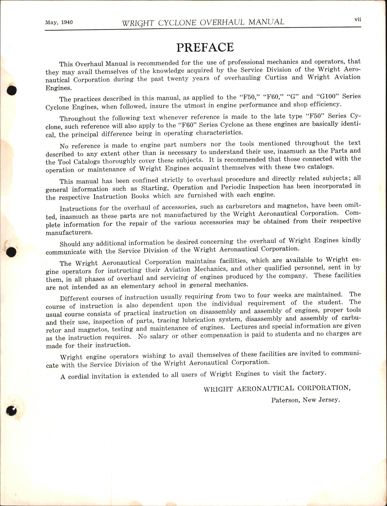 Sample page 7 from AirCorps Library document: Overhaul Manual for Wright Cyclone Engines - Direct and Geared Drives