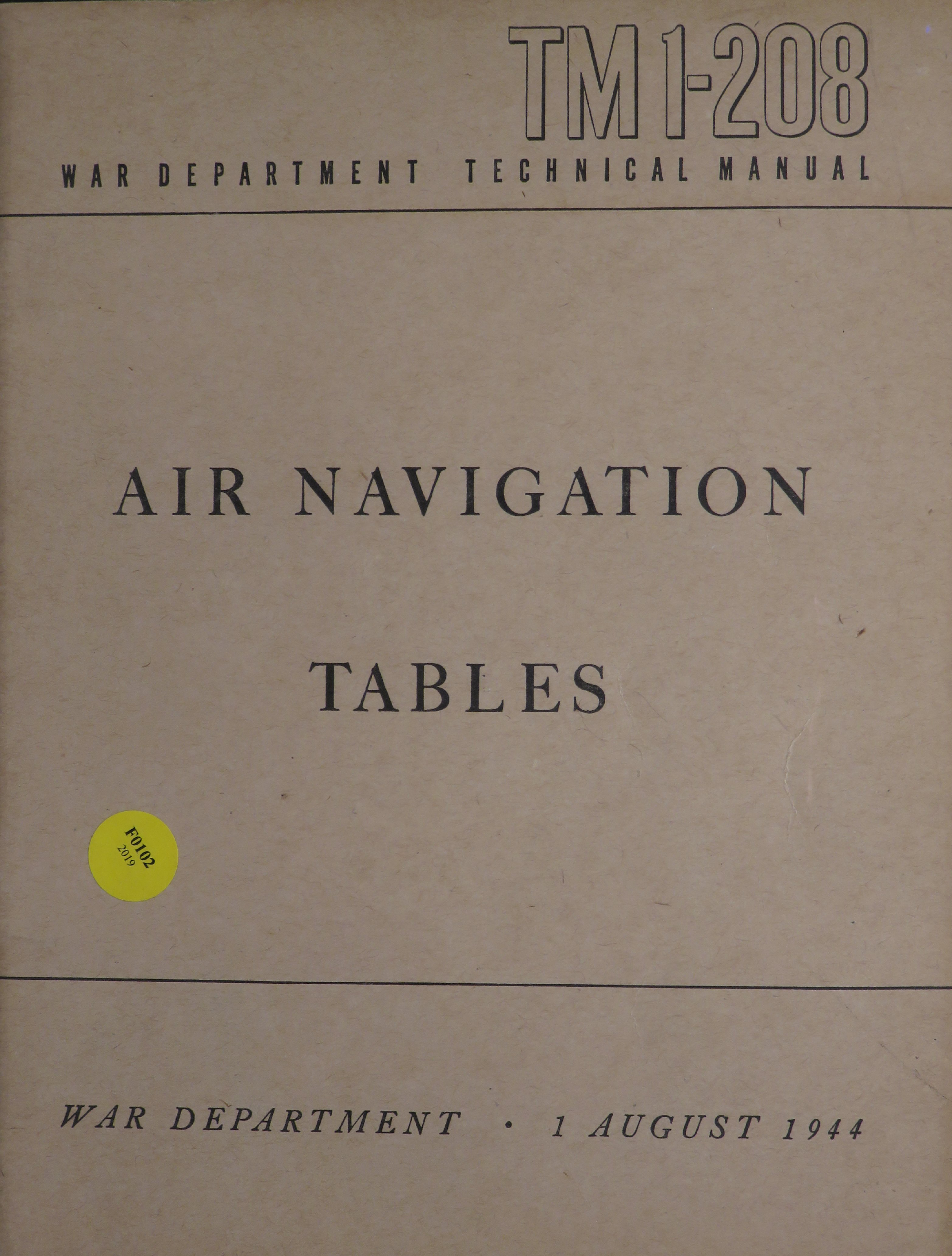 Sample page 1 from AirCorps Library document: Air Navigation Tables