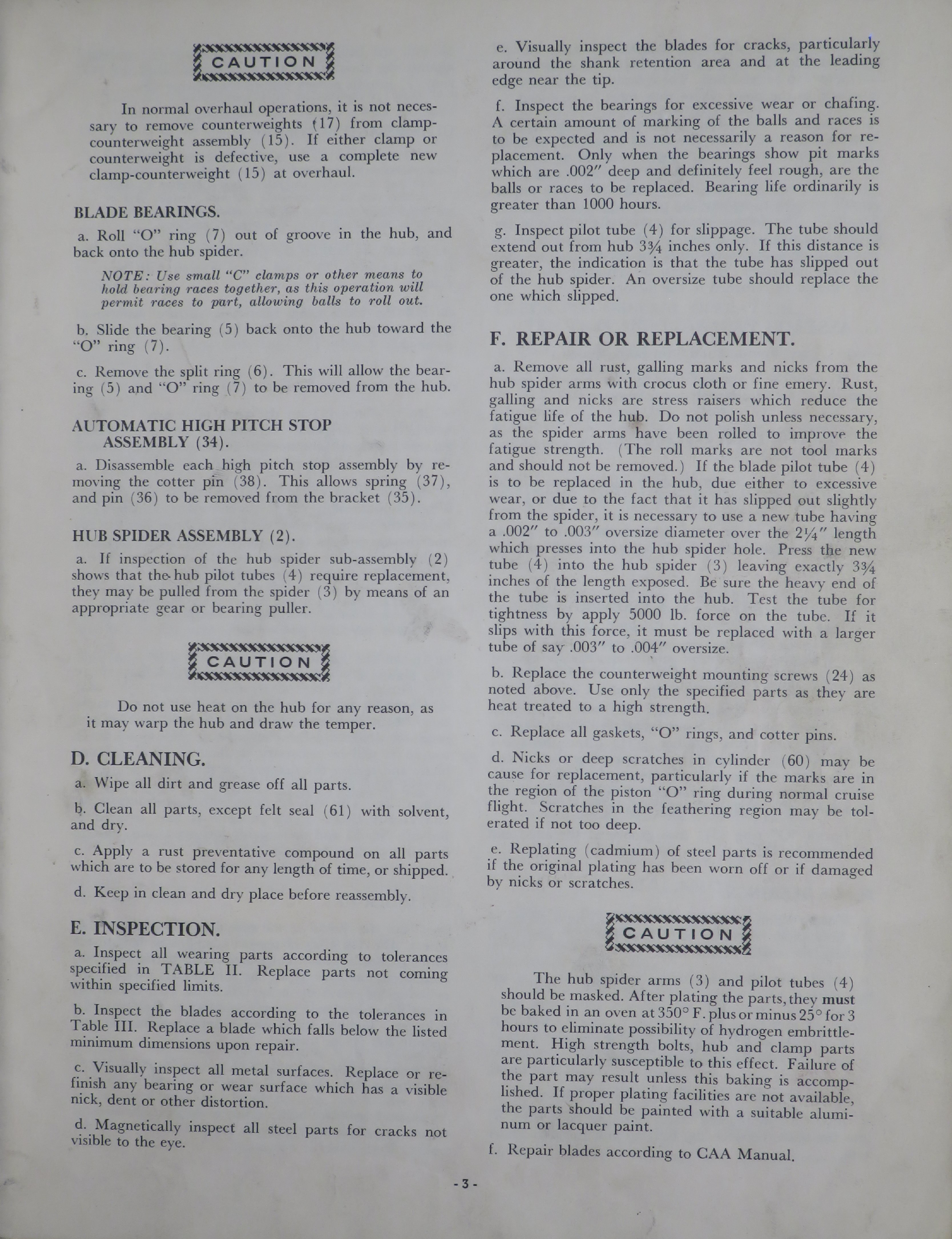 Sample page 5 from AirCorps Library document: Overhaul Instructions for Hartzell Propeller Models HC-92ZWF-2A & HC-92ZWK-2A