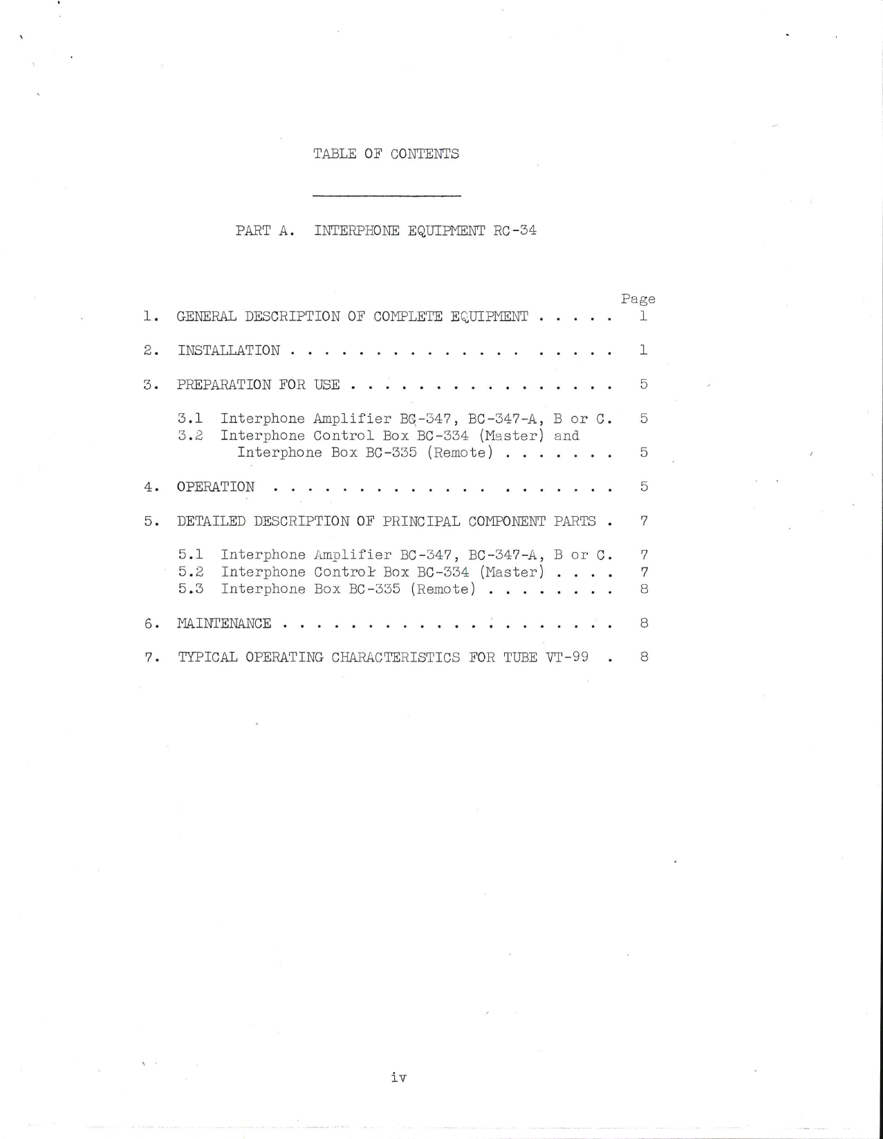 Sample page 5 from AirCorps Library document: Instruction Book for Interphone Equipment - Models RC-34 and RC-35