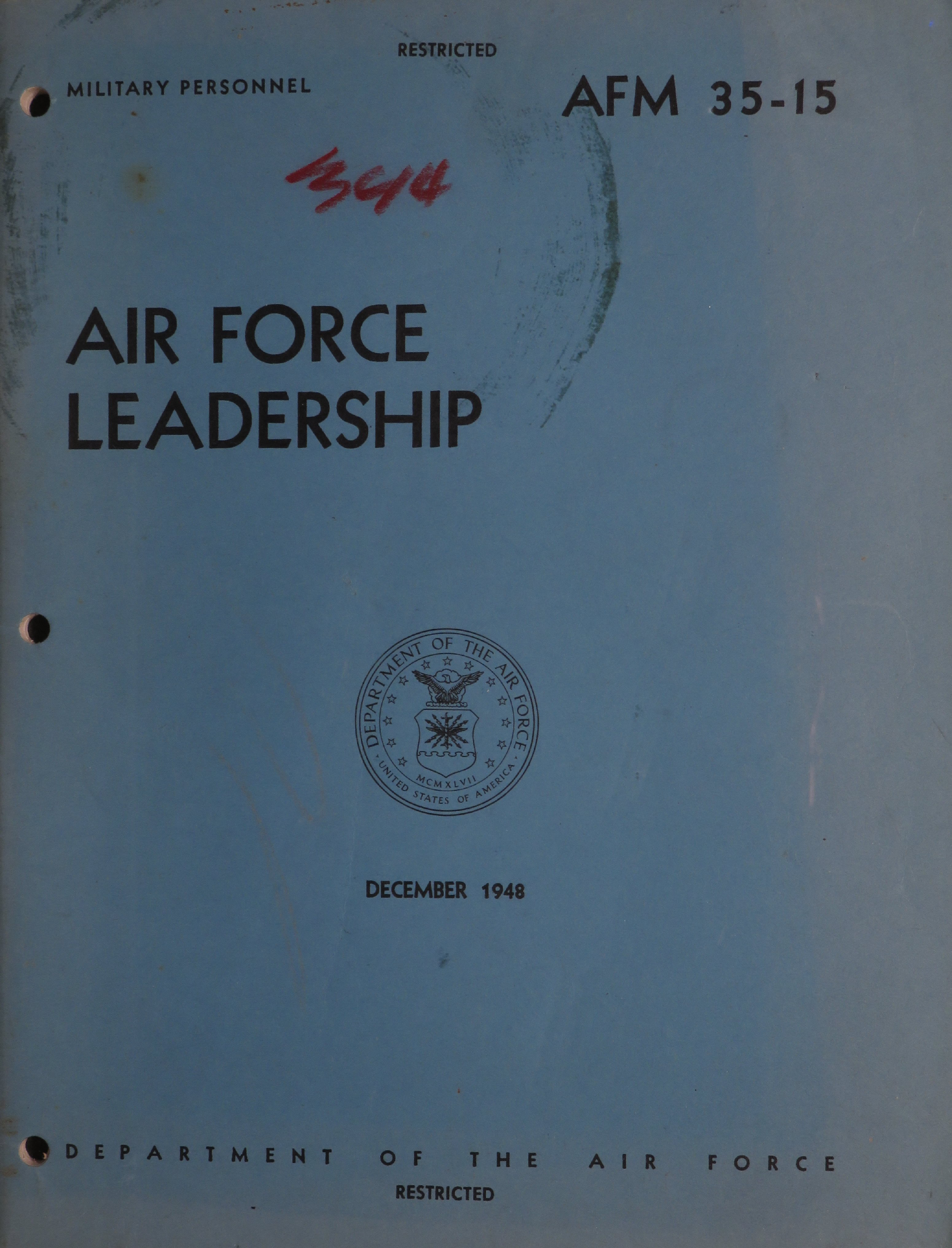 Sample page 1 from AirCorps Library document: Air Force Leadership