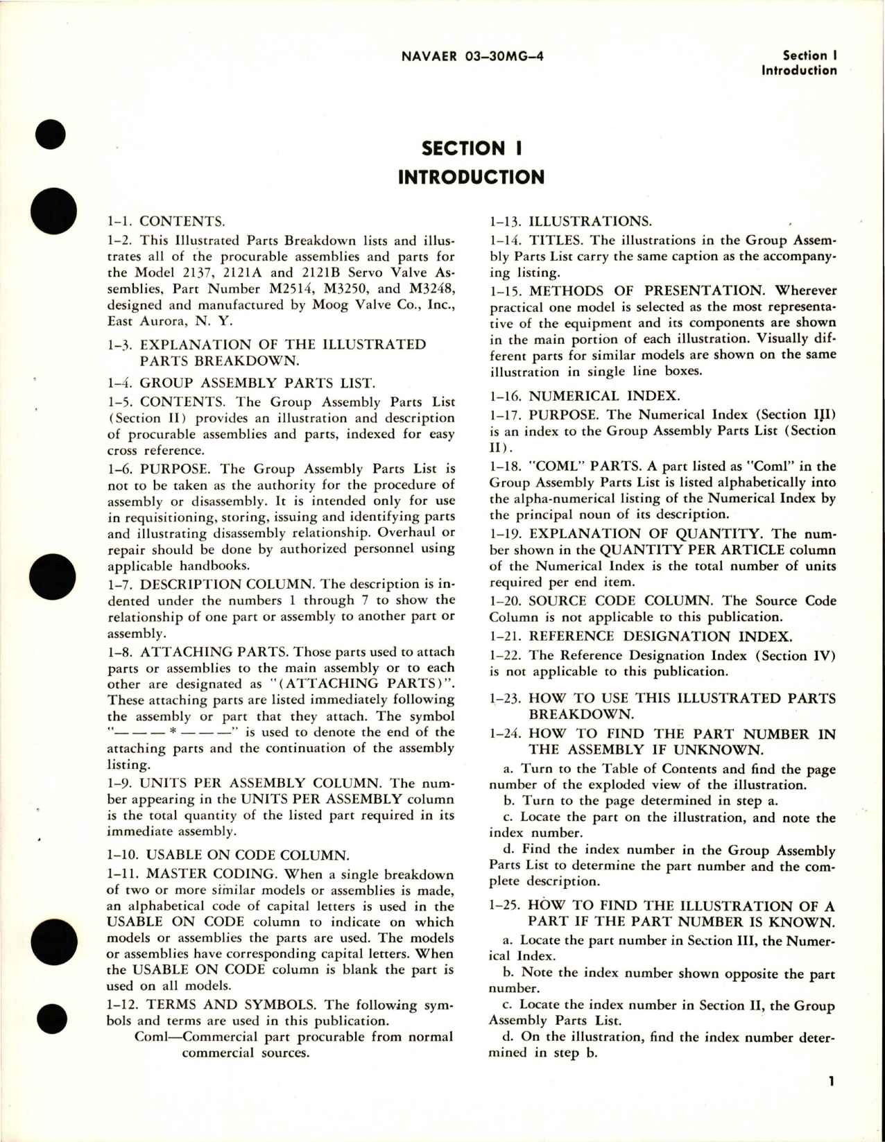 Sample page 5 from AirCorps Library document: Illustrated Parts Breakdown for Servo Valve Assembly - Models 2137, 2121A, and 2121B - Parts M2514, M3250, and M3248