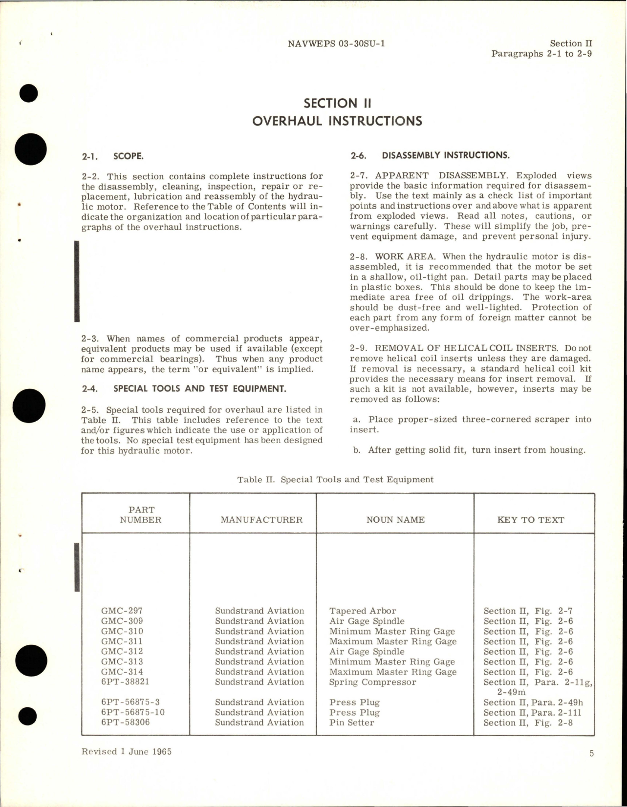 Sample page 5 from AirCorps Library document: Overhaul Instructions for Hydraulic Motor - Model MC011-21E - Part 678069