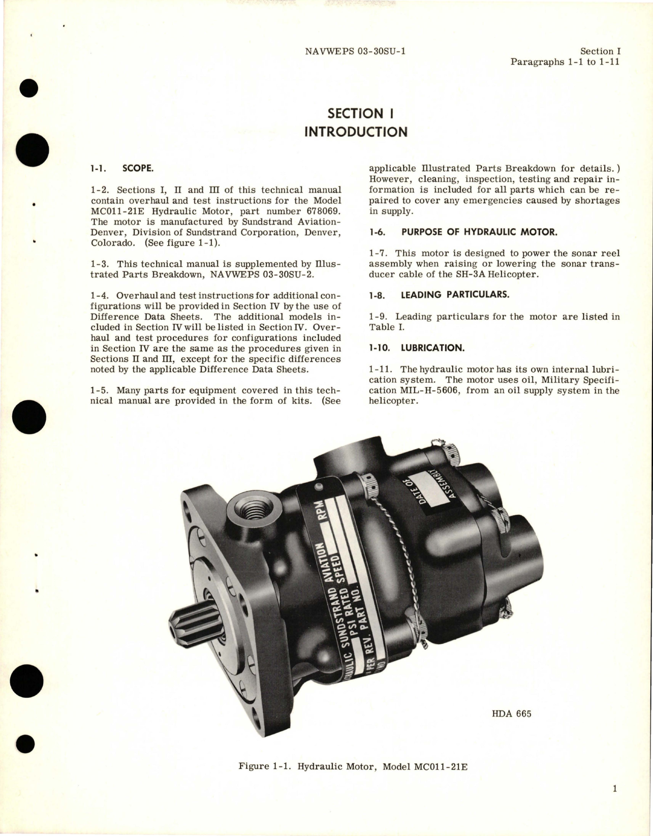 Sample page 5 from AirCorps Library document: Overhaul Instructions for Hydraulic Motor - Model MC011-21E - Part 678069