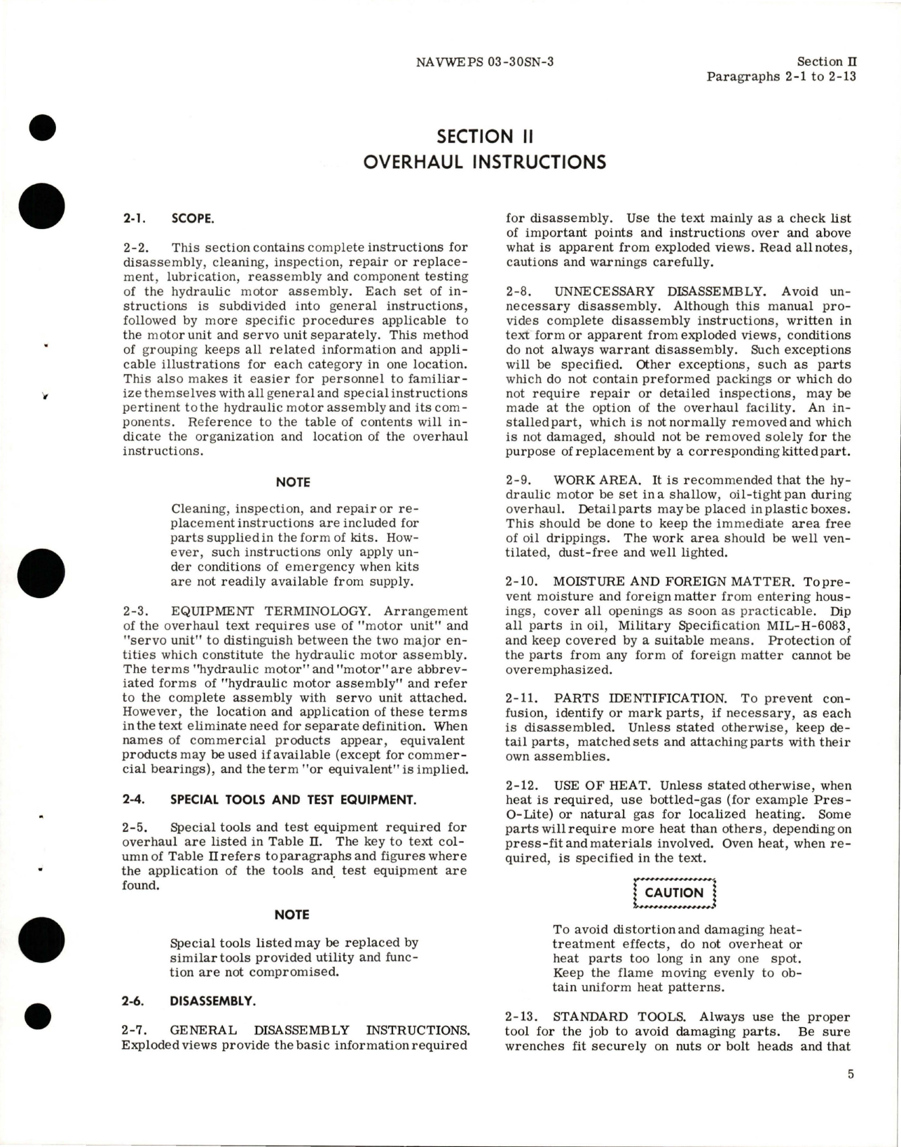 Sample page 9 from AirCorps Library document: Overhaul Instructions for Hydraulic Motor - Model MV029-CSV-1 - Part 827286B