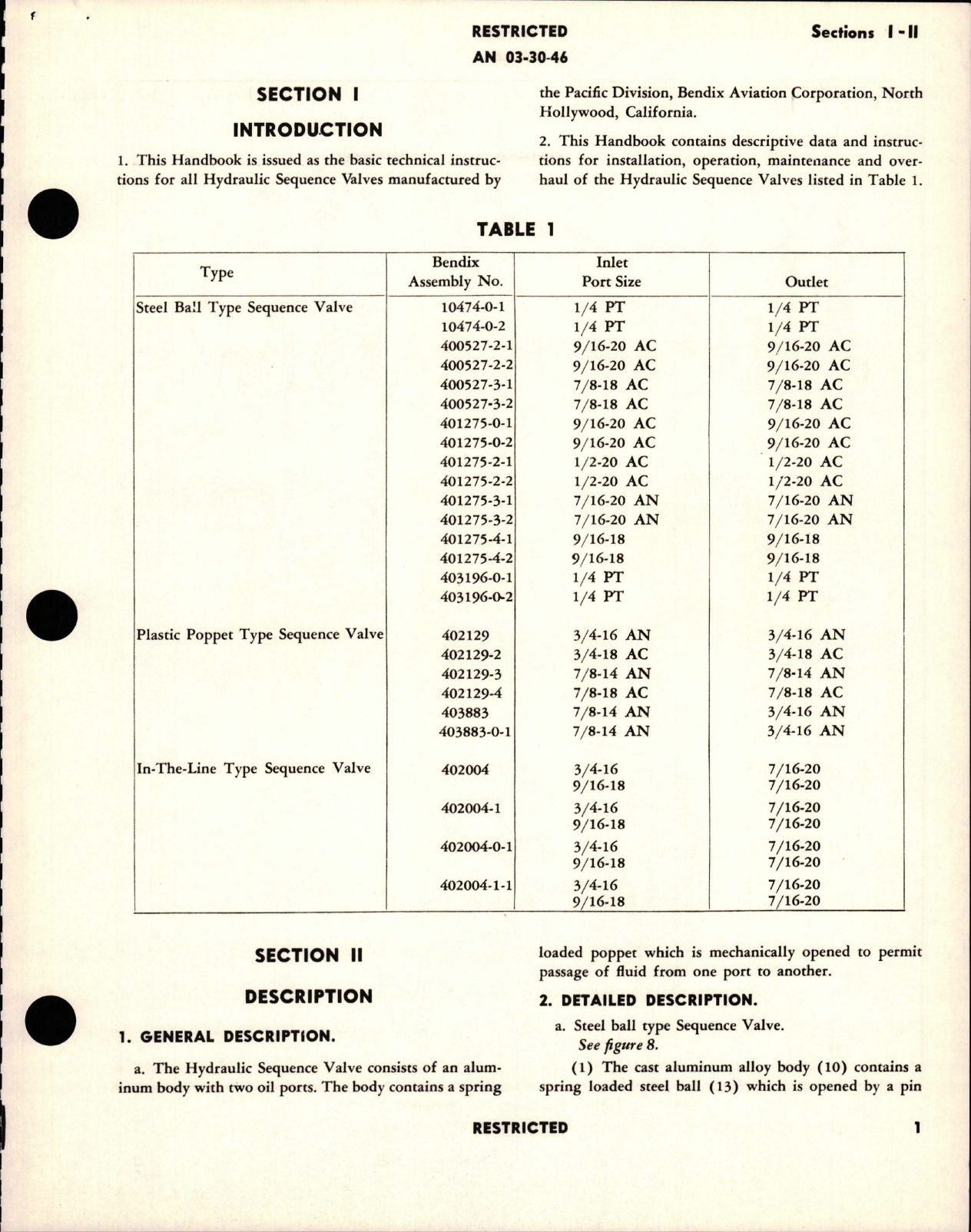 Sample page 5 from AirCorps Library document: Instructions with Parts Catalog for Hydraulic Sequence Valves