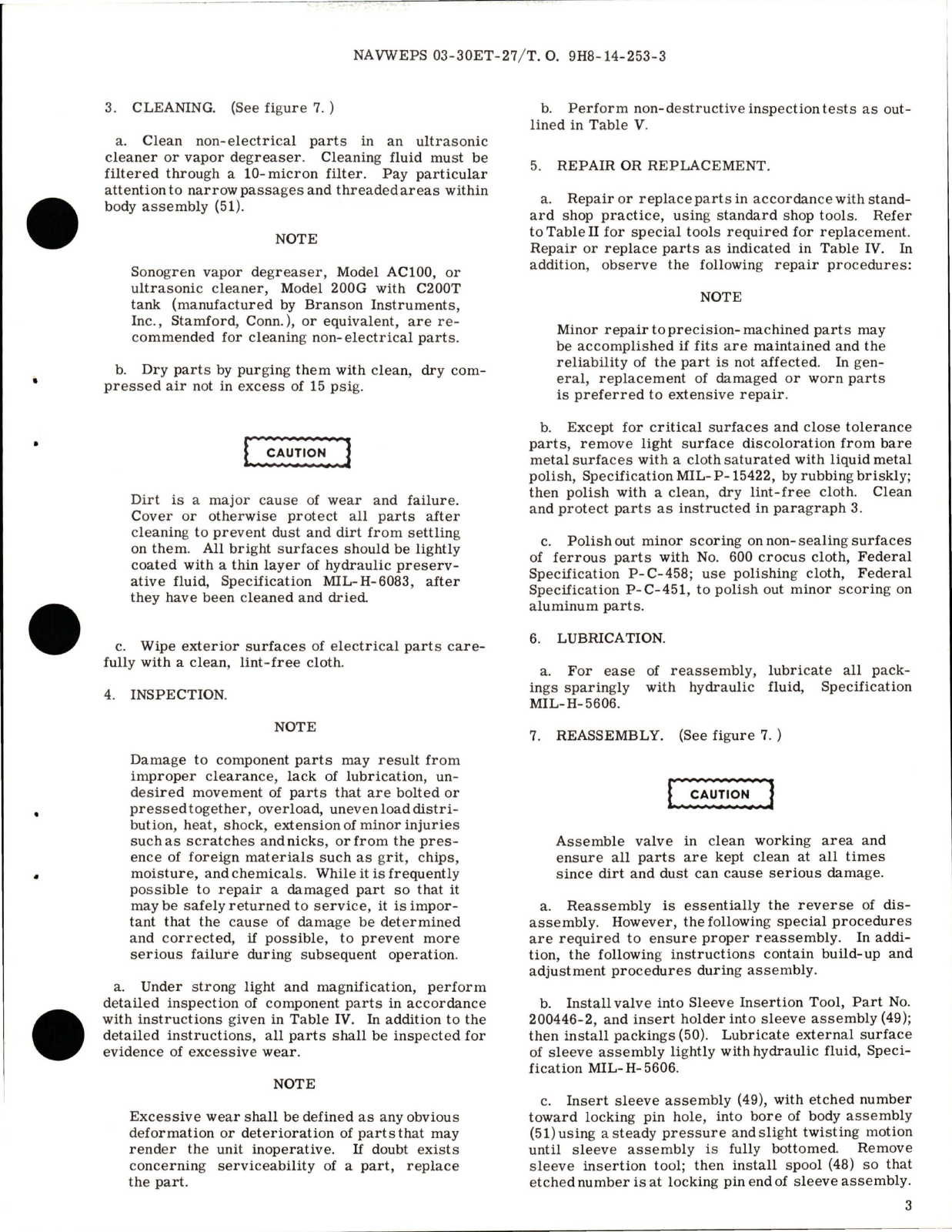 Sample page 5 from AirCorps Library document: Overhaul Instructions with Illustrated Parts for Four-Way Operated Dry Coil Servo Valve - Parts 205400 and 205400A