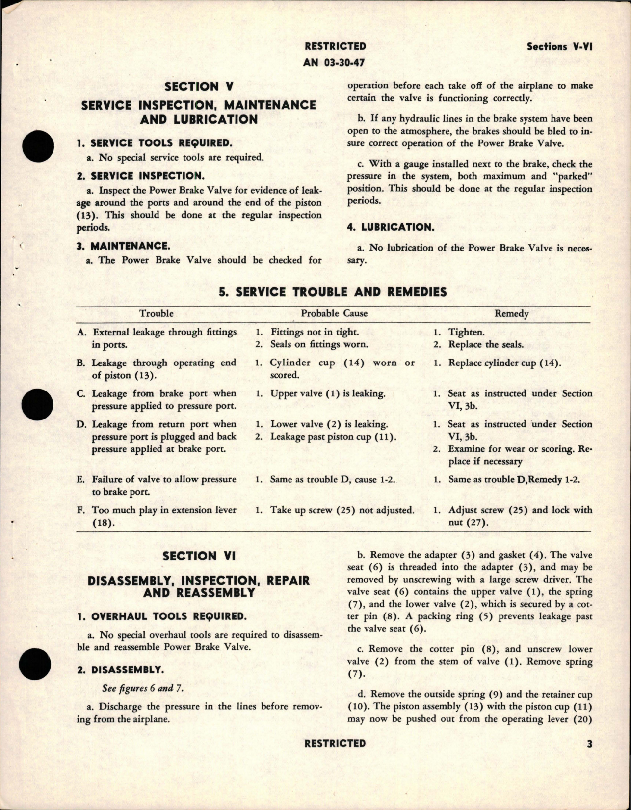Sample page 7 from AirCorps Library document: Instructions with Parts Catalog for Power Brake Valves - 402286 Series