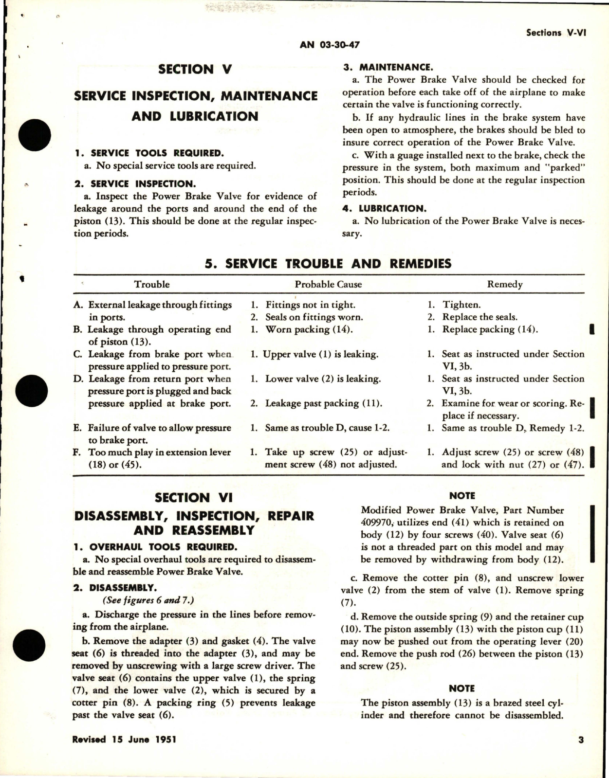 Sample page 7 from AirCorps Library document: Operation, Service, and Overhaul Instructions with Parts Catalog for Power Brake Valves