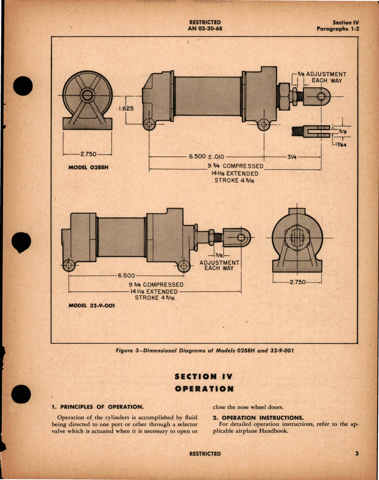 Sample page 7 from AirCorps Library document: Instructions with Parts Catalog for Hydraulic Actuating Cylinders - Models 0288 H and 32-9-001