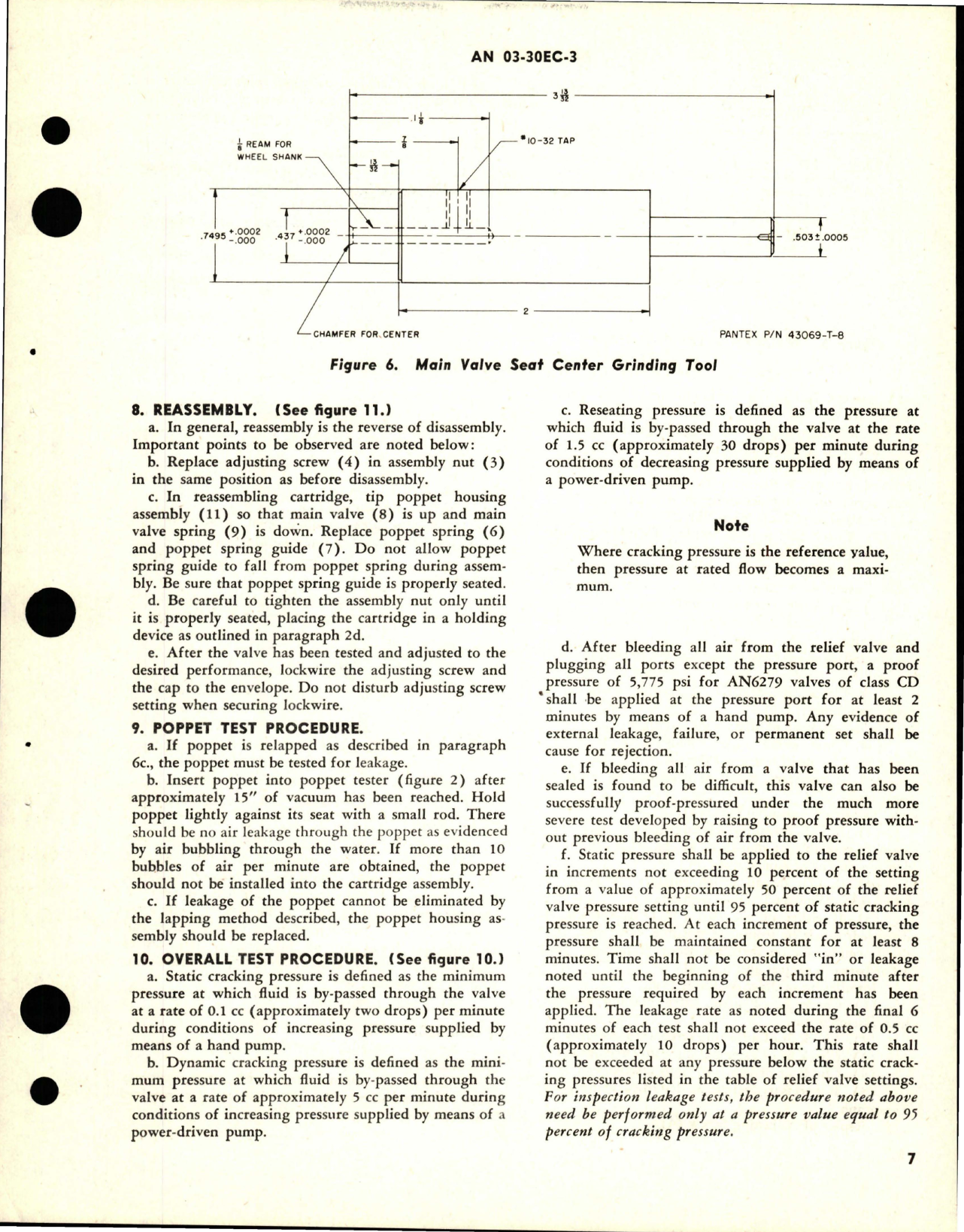 Sample page 7 from AirCorps Library document: Overhaul Instructions with Parts Breakdown for Hydraulic Pressure Relief Valve - HPLV-A0