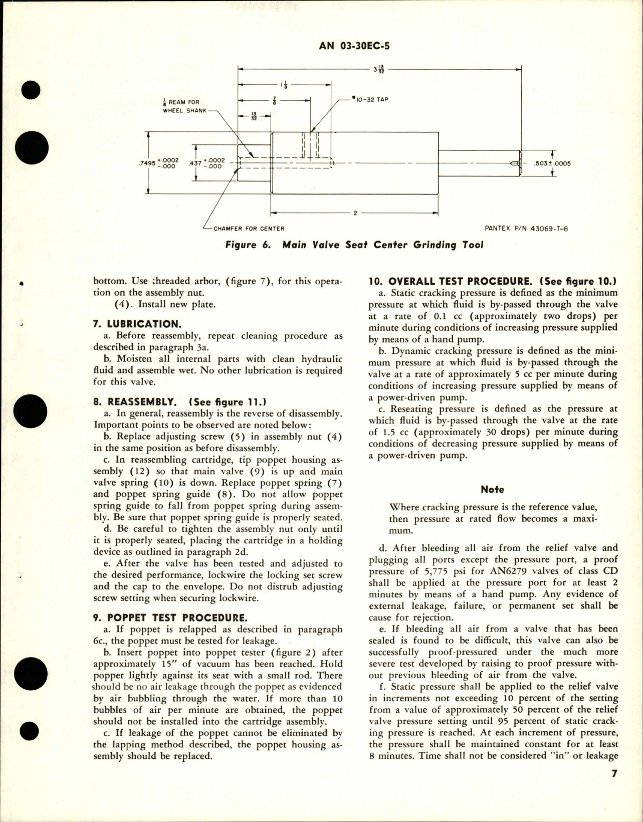 Sample page 7 from AirCorps Library document: Overhaul Instructions with Parts Breakdown for Hydraulic Pressure Relief Valve - HPLV-A2