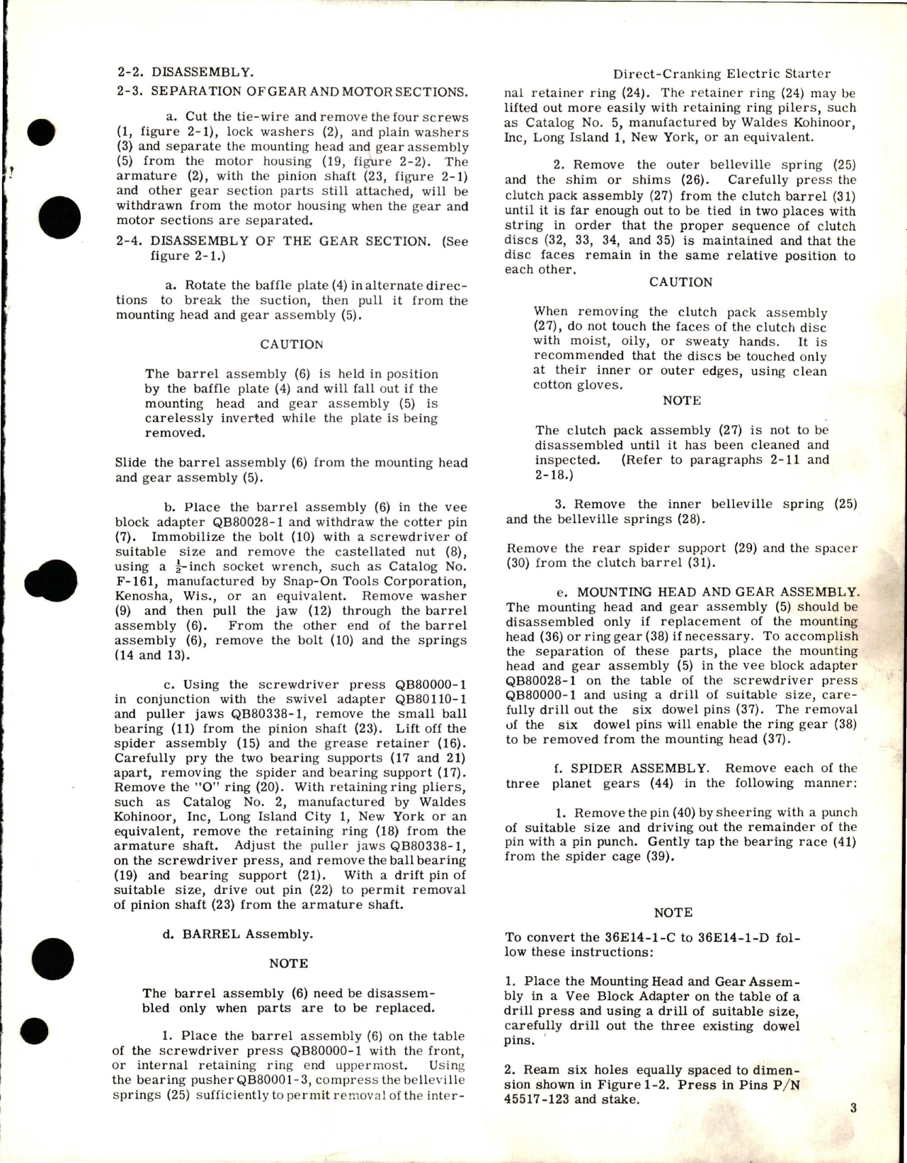 Sample page 7 from AirCorps Library document: Overhaul Instructions for Direct-Cranking Electric Starter - Type 36E14-1-D