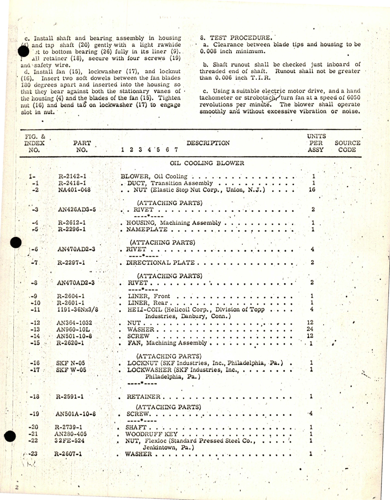 Sample page 5 from AirCorps Library document: Overhaul with Parts Breakdown for Oil Cooling Blower Assembly - A15008