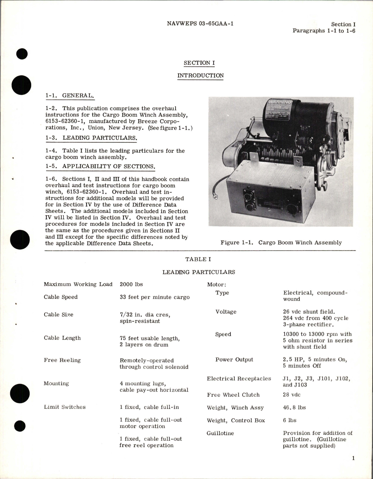 Sample page 5 from AirCorps Library document: Overhaul Instructions for Cargo Boom Winch Assembly - Part 6153-62360-1