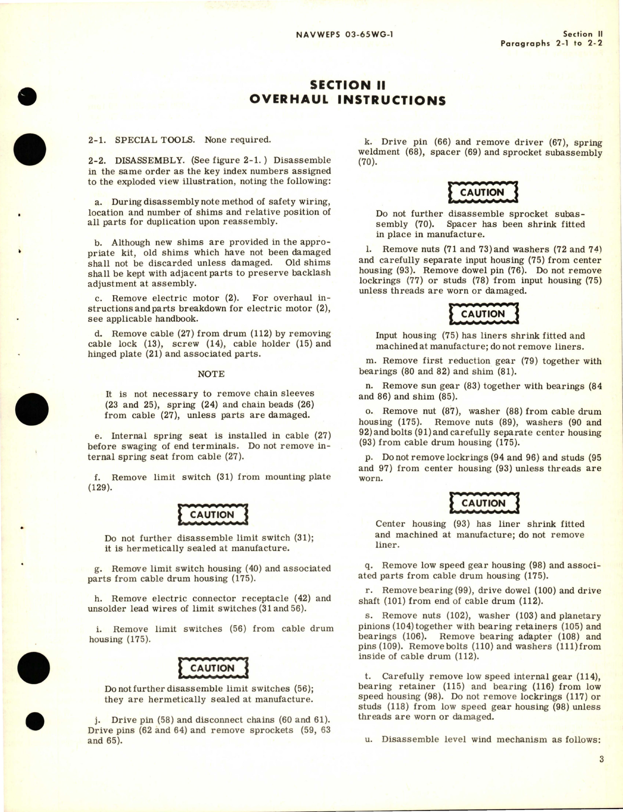 Sample page 5 from AirCorps Library document: Overhaul Instructions for Retrieving Winch - Parts 1184R100