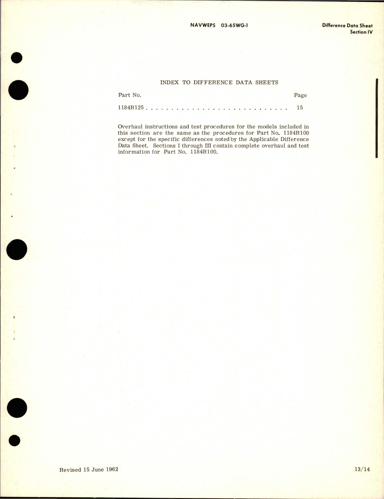 Sample page 5 from AirCorps Library document: Overhaul Instructions for Retrieving Winch - Parts 1184R100 and 1184R125 