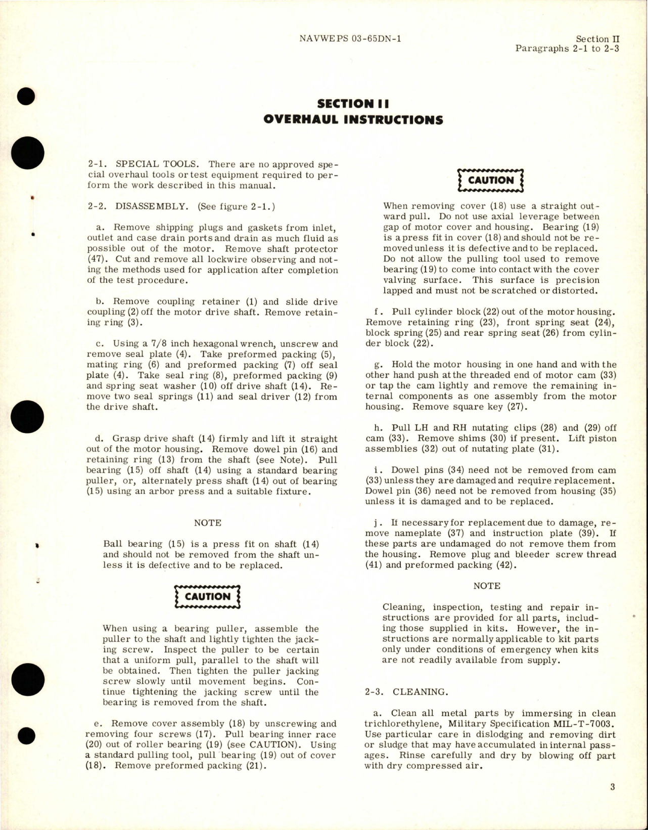 Sample page 7 from AirCorps Library document: Overhaul Instructions for Stratopower Hydraulic Motor - Model 53F00501 