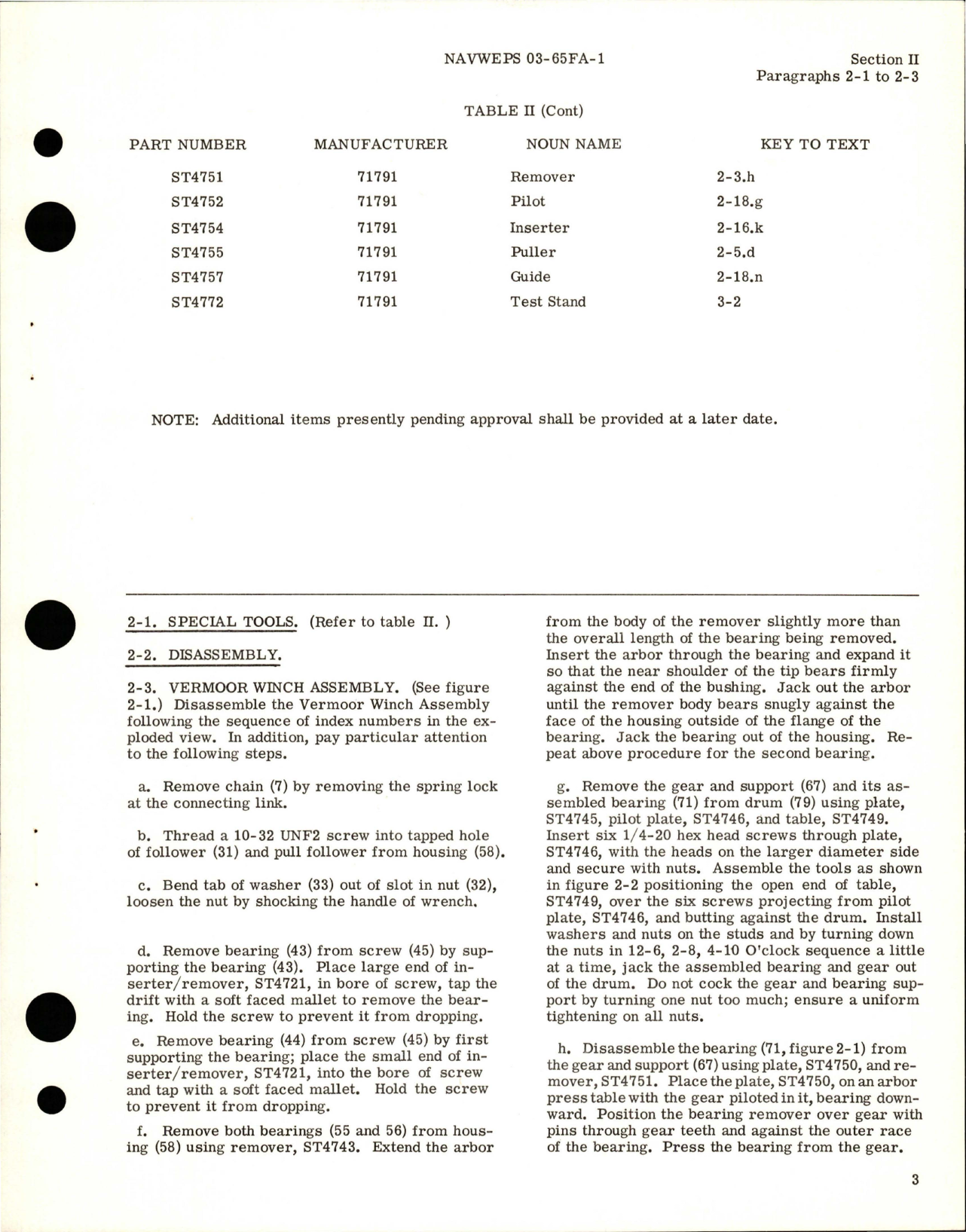 Sample page 7 from AirCorps Library document: Overhaul Instructions for Vermoor Winch Assembly - Part 172750