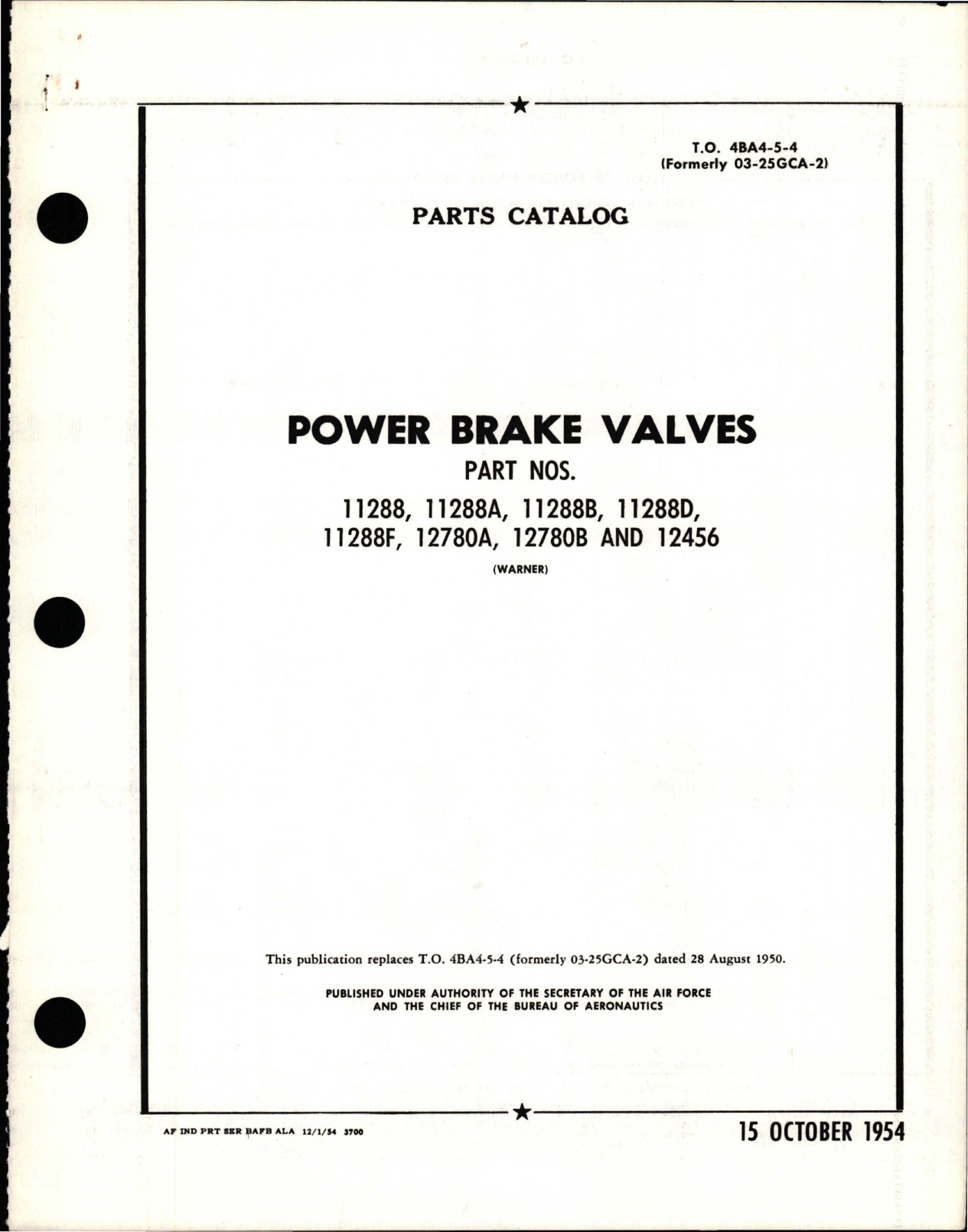 Sample page 1 from AirCorps Library document: Parts Catalog for Power Brake Valves
